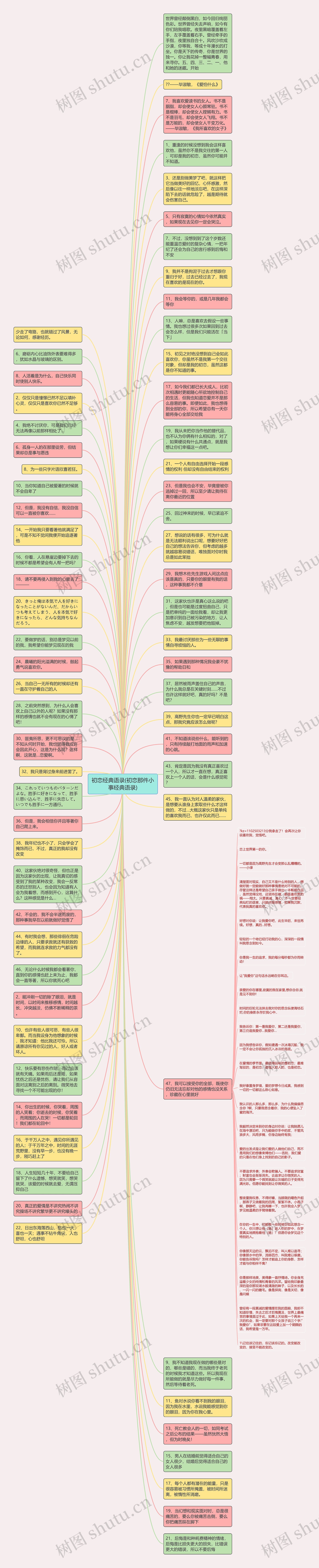 初恋经典语录(初恋那件小事经典语录)思维导图