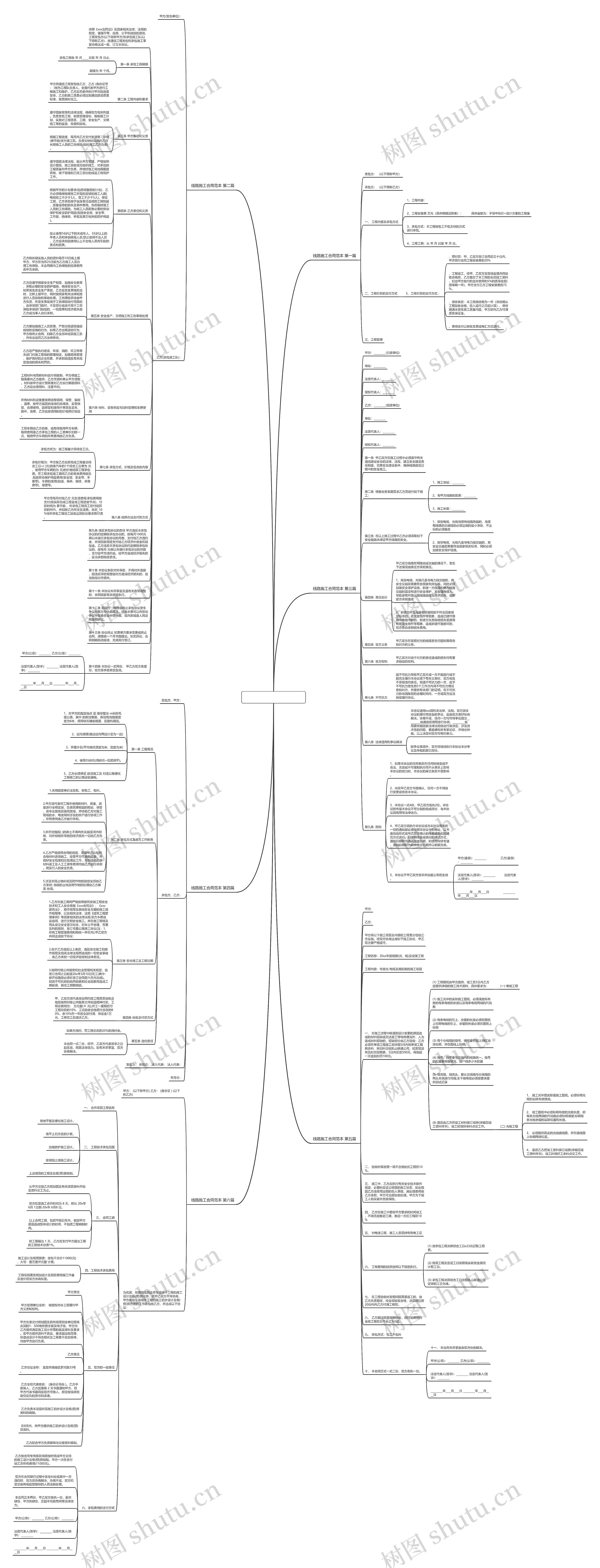 线路施工合同范本优选6篇