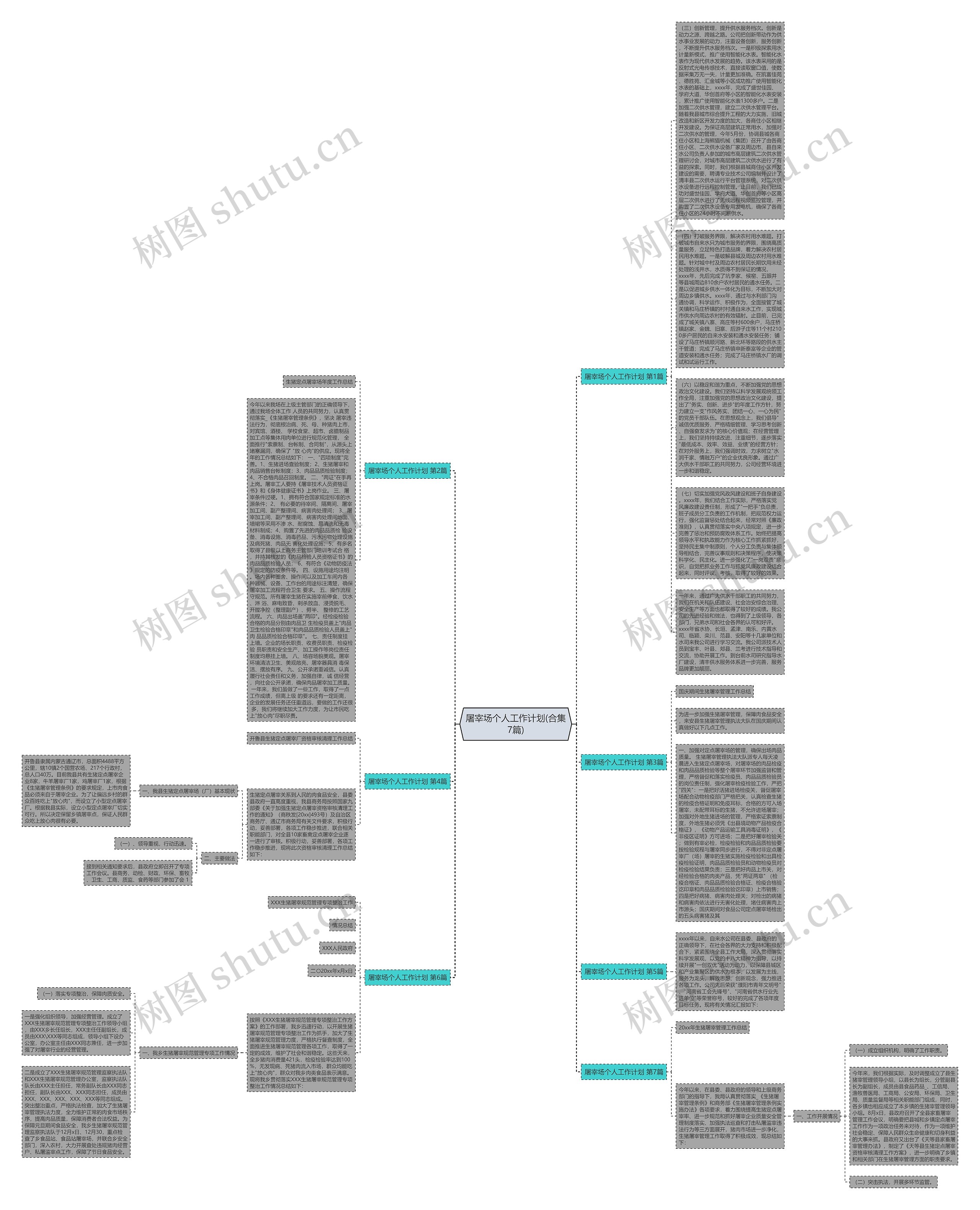 屠宰场个人工作计划(合集7篇)思维导图