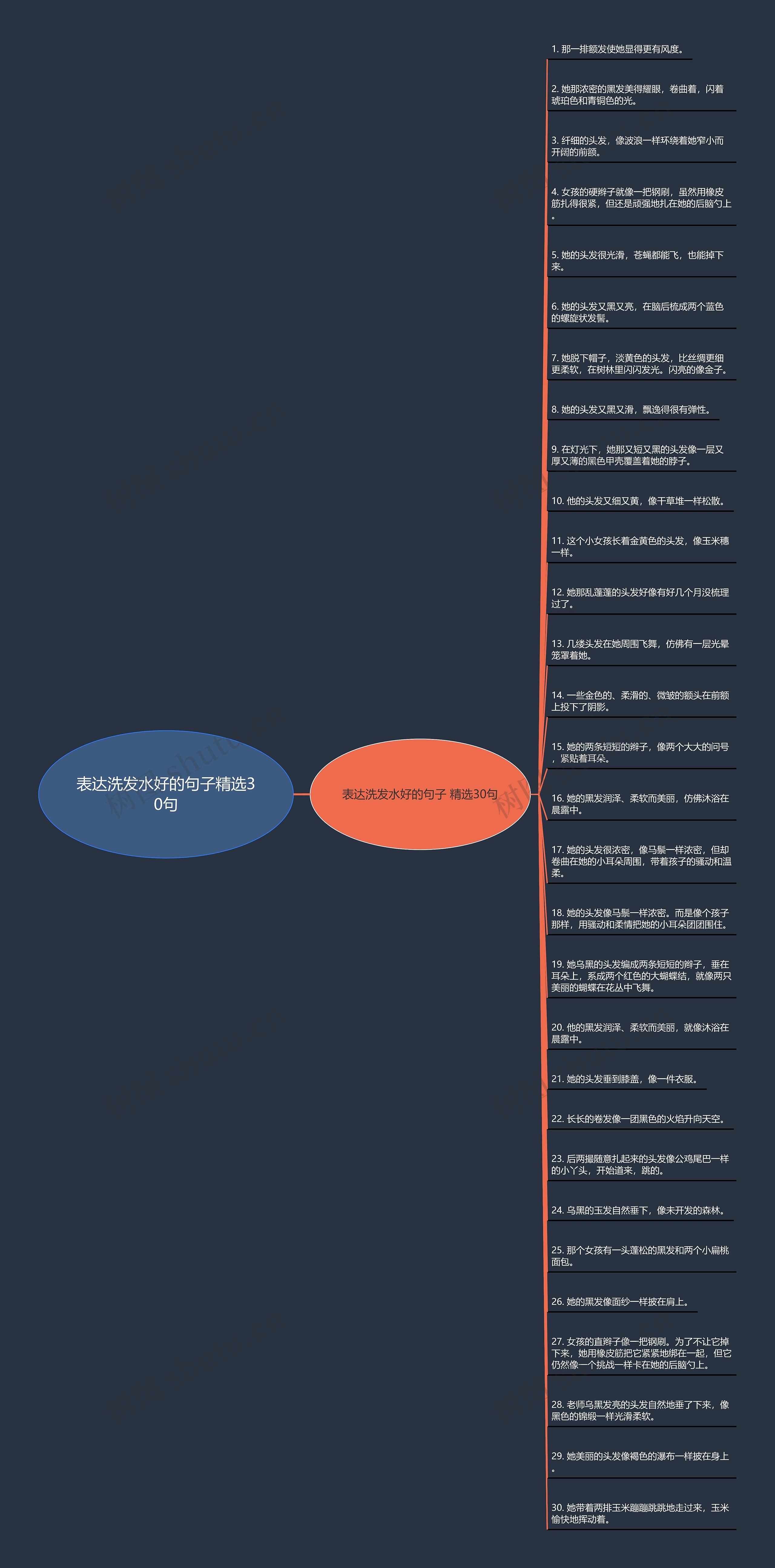 表达洗发水好的句子精选30句思维导图