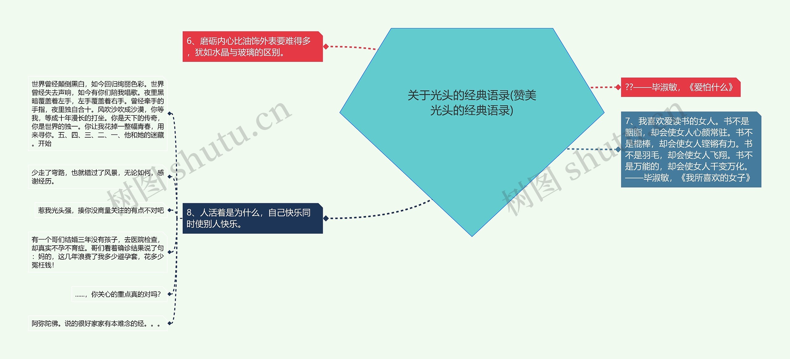 关于光头的经典语录(赞美光头的经典语录)思维导图