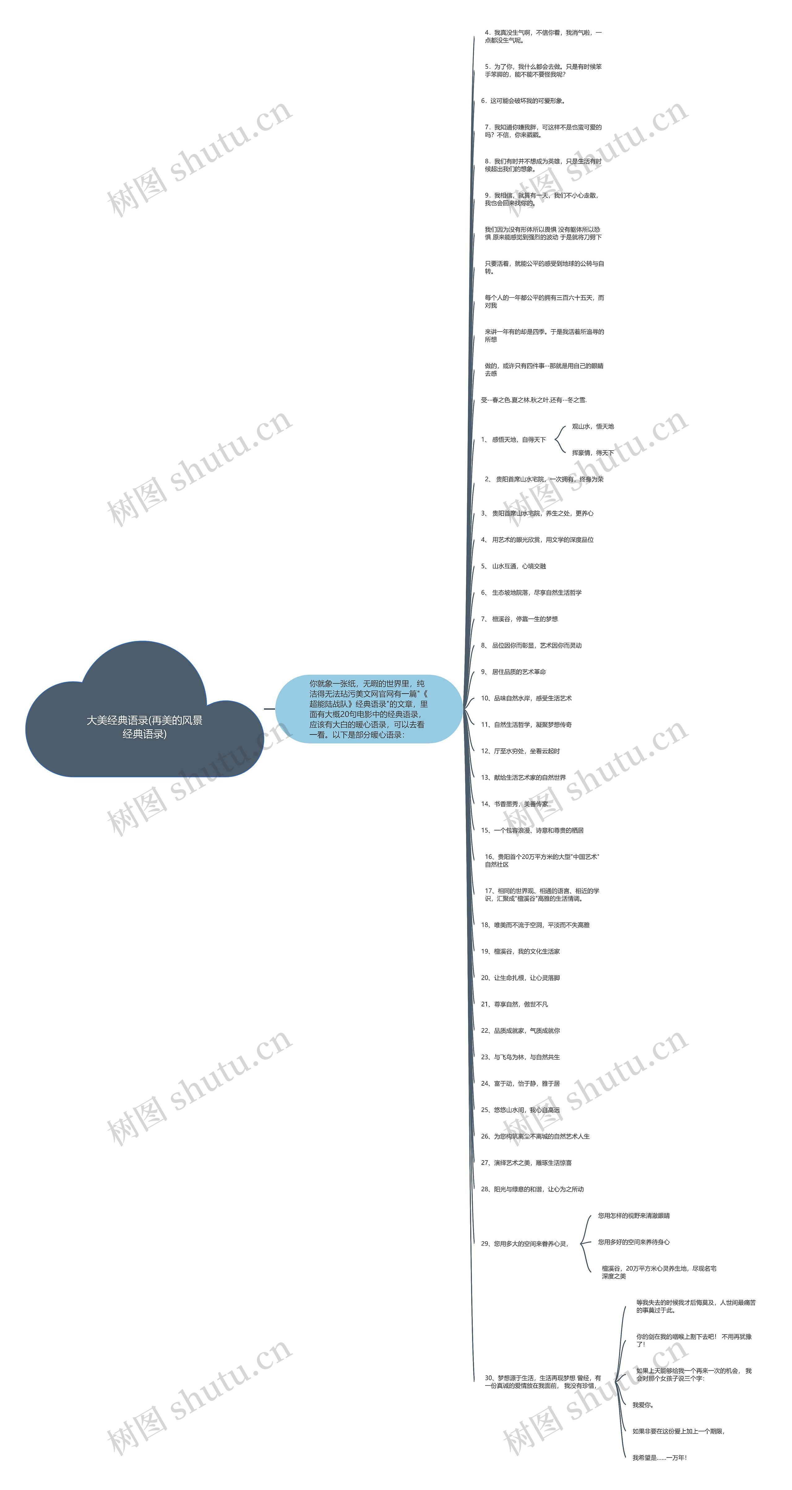 大美经典语录(再美的风景经典语录)思维导图