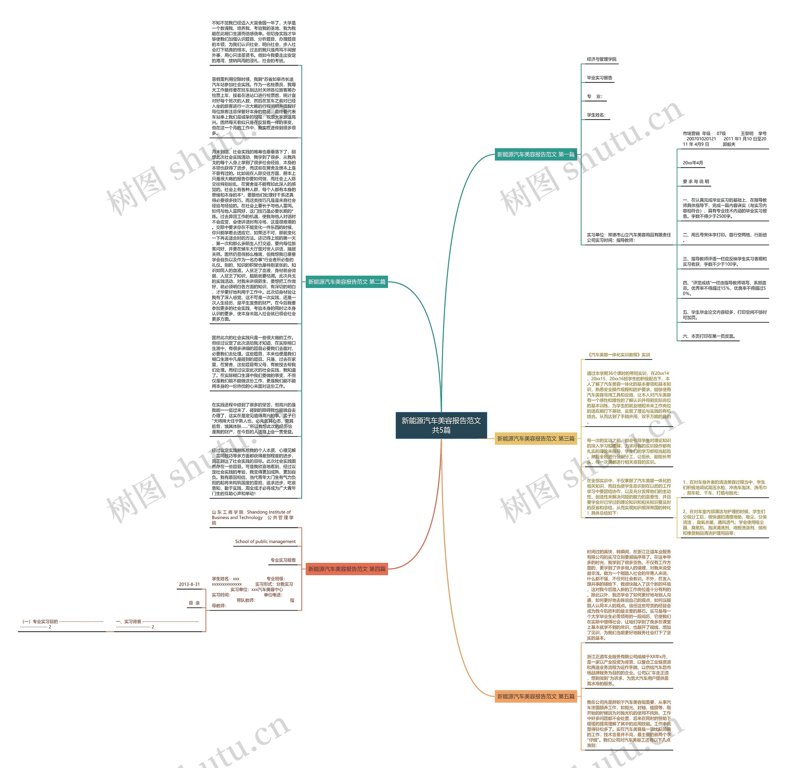 新能源汽车美容报告范文共5篇思维导图