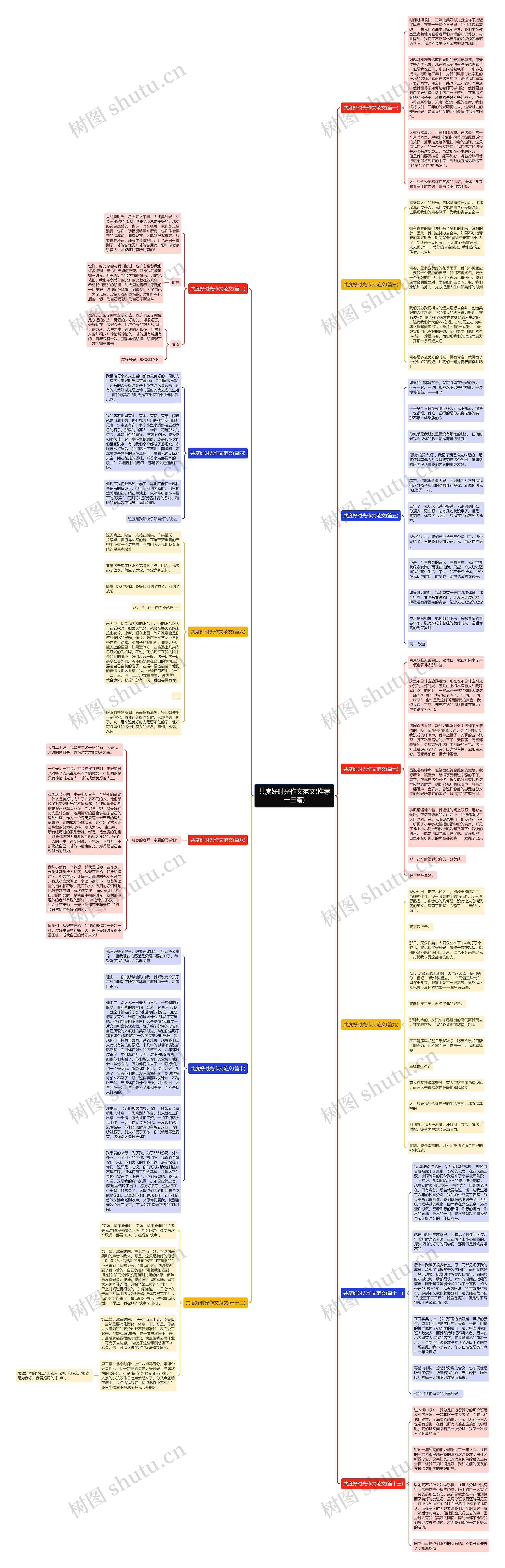 共度好时光作文范文(推荐十三篇)思维导图