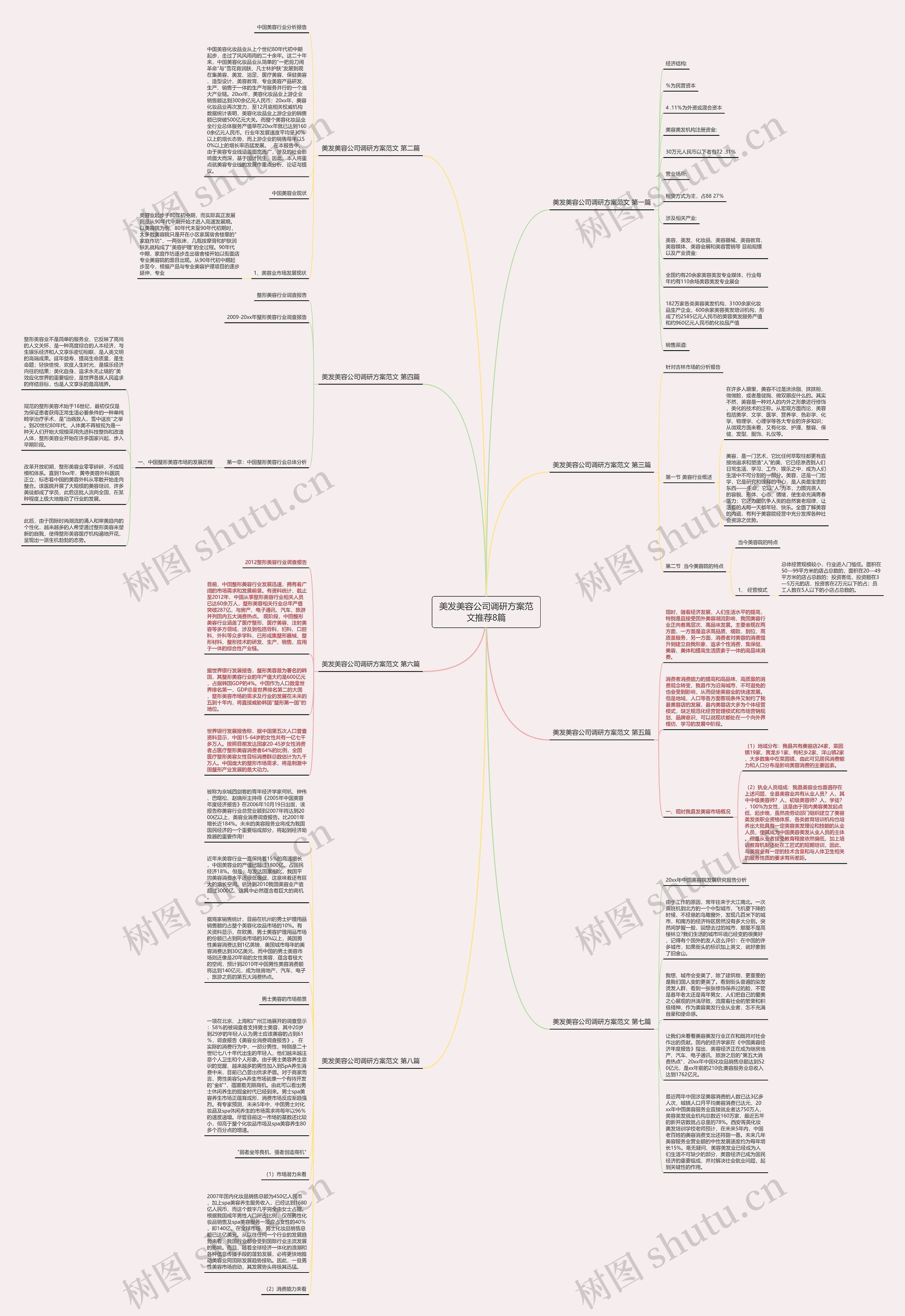 美发美容公司调研方案范文推荐8篇思维导图