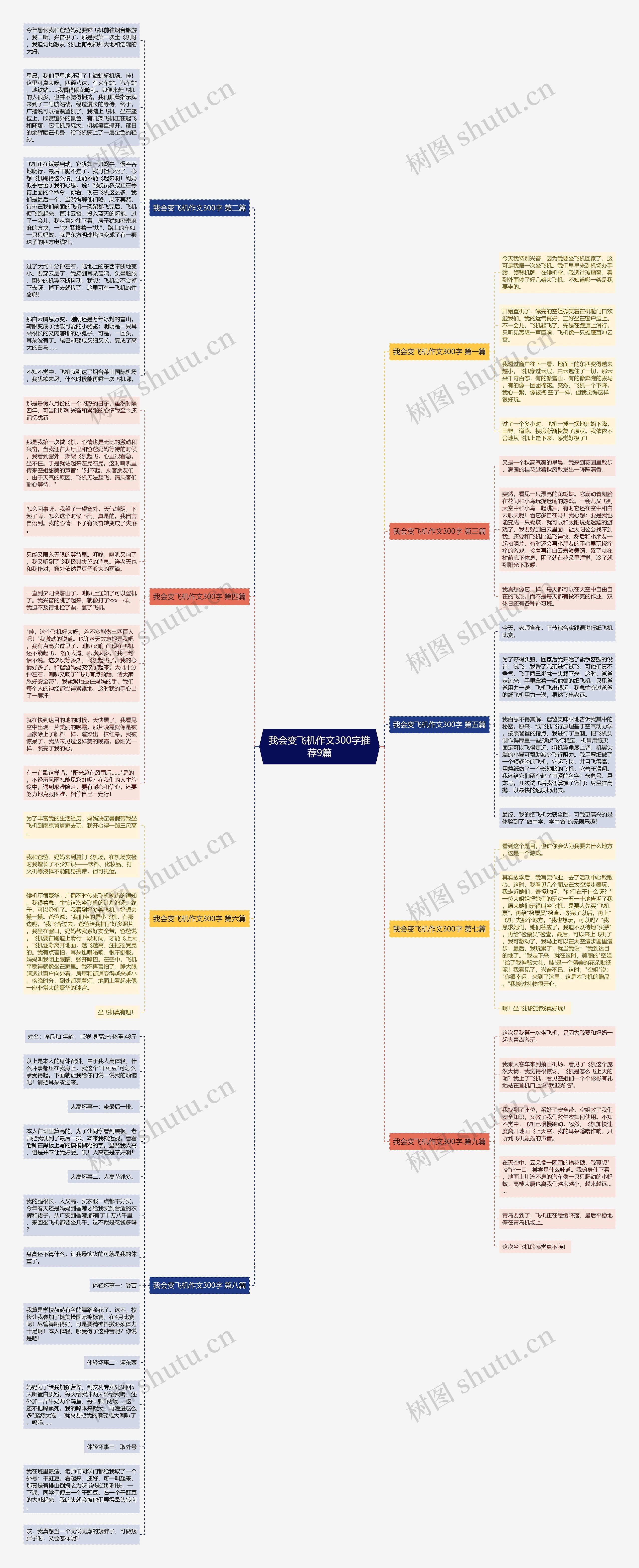 我会变飞机作文300字推荐9篇思维导图