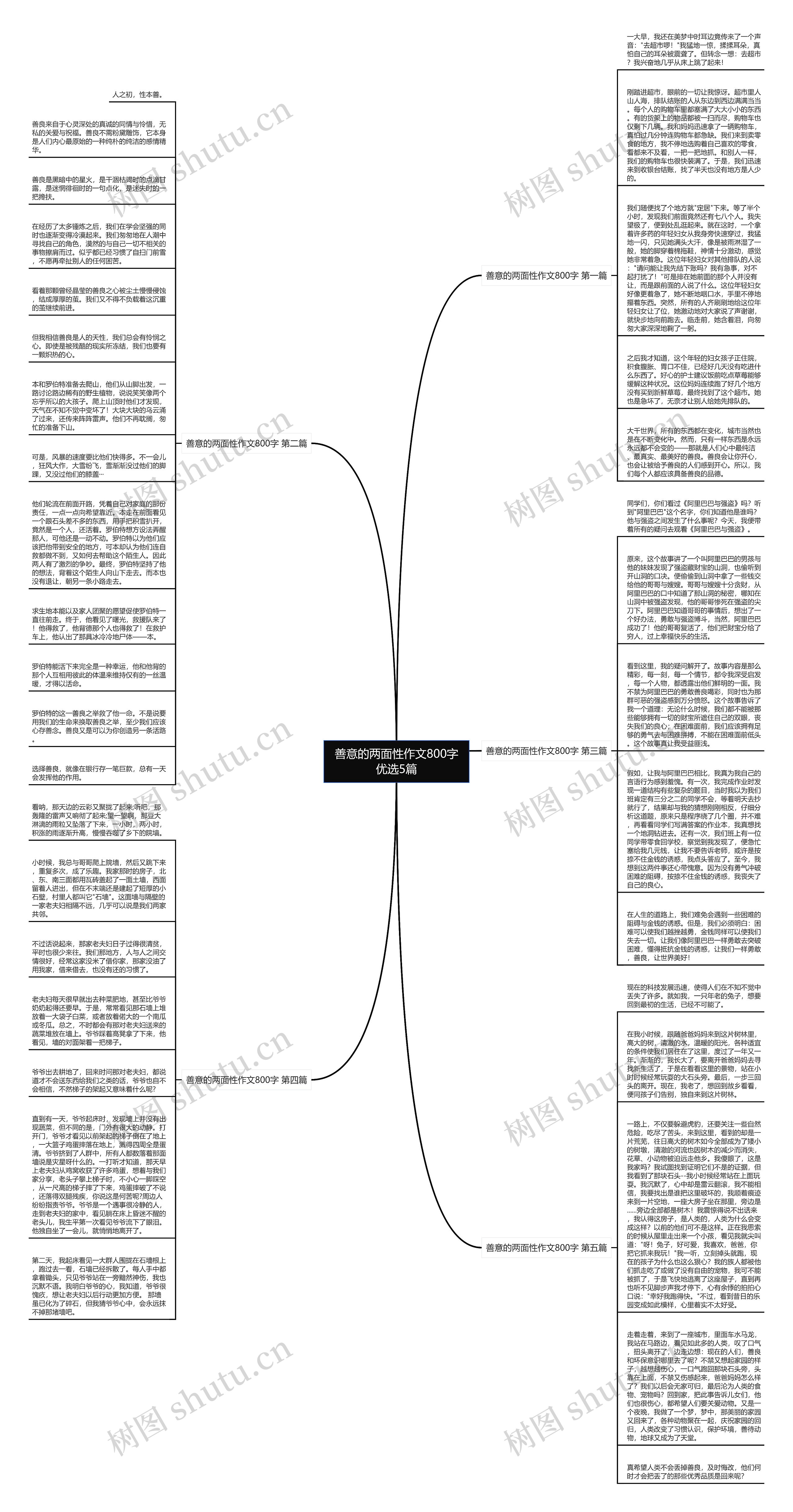 善意的两面性作文800字优选5篇思维导图