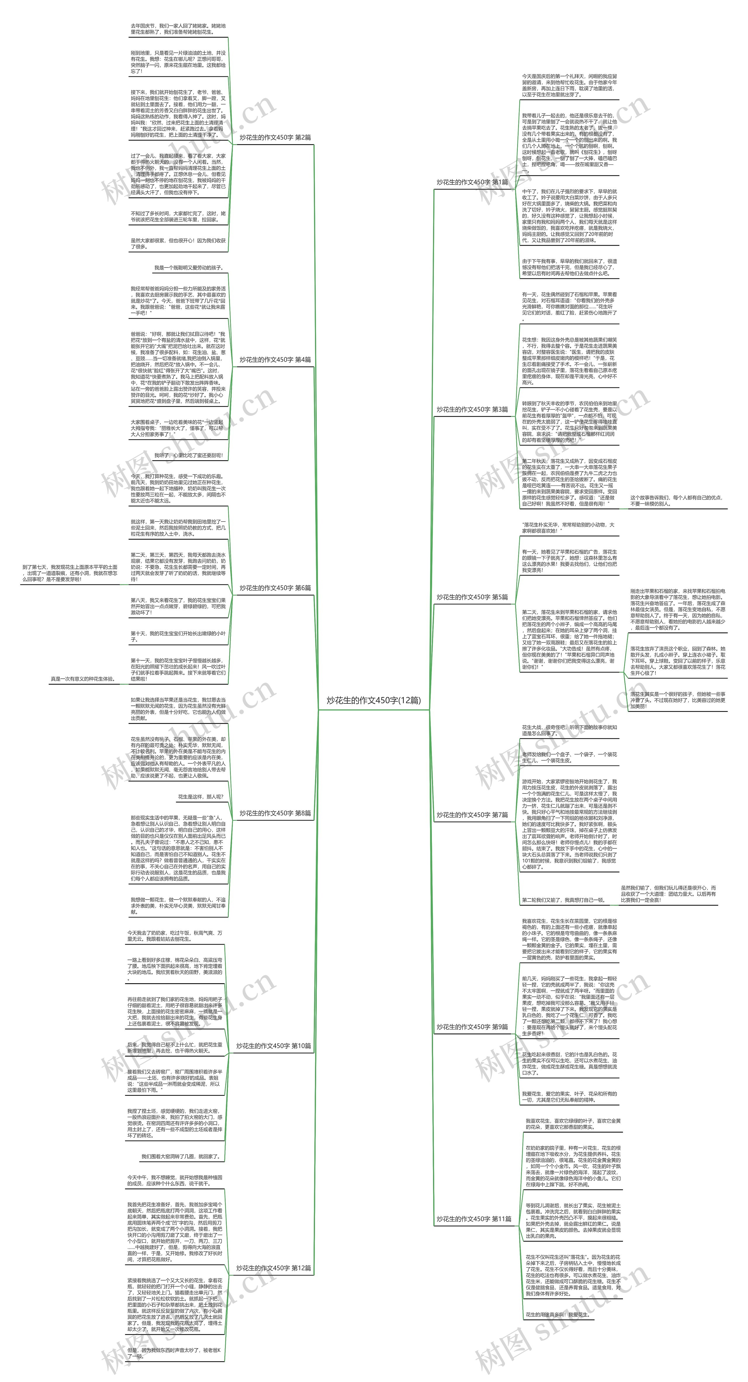 炒花生的作文450字(12篇)思维导图