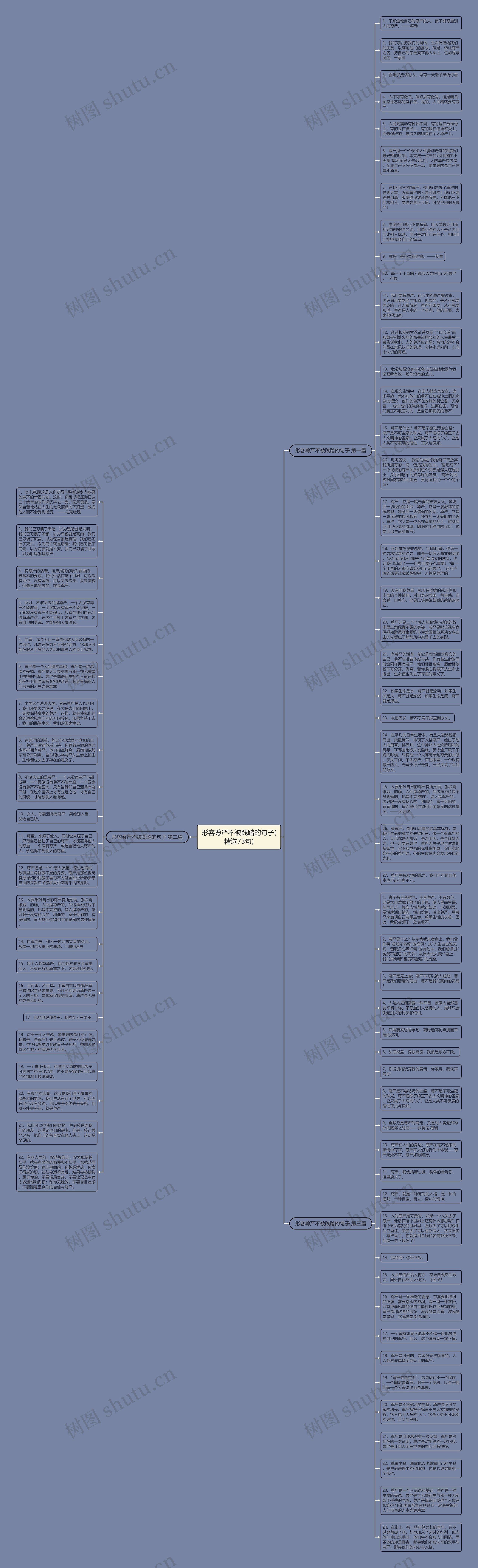 形容尊严不被践踏的句子(精选73句)思维导图
