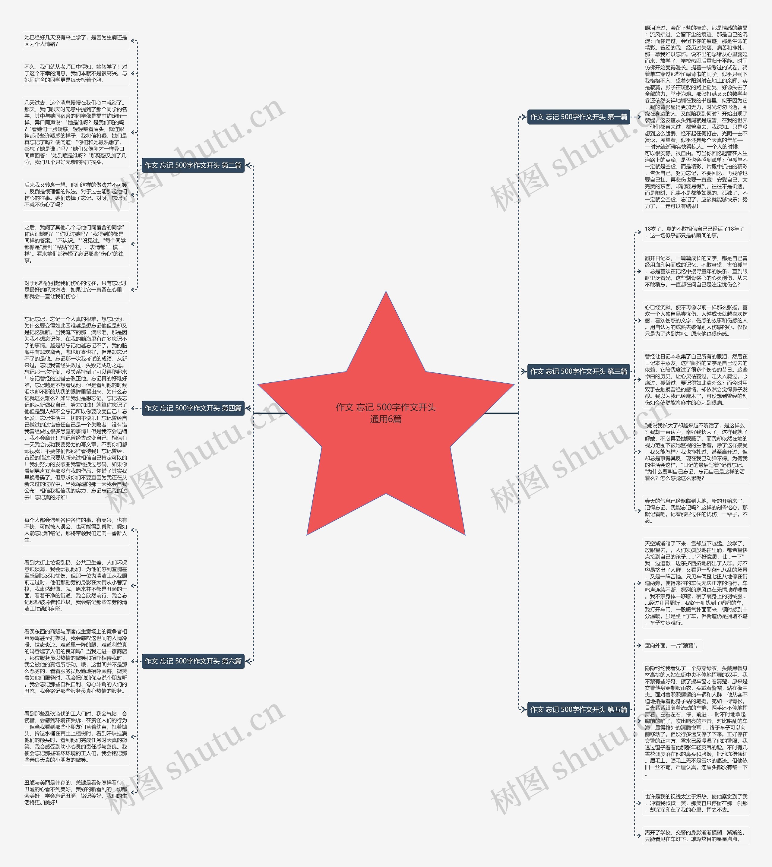 作文 忘记 500字作文开头通用6篇思维导图
