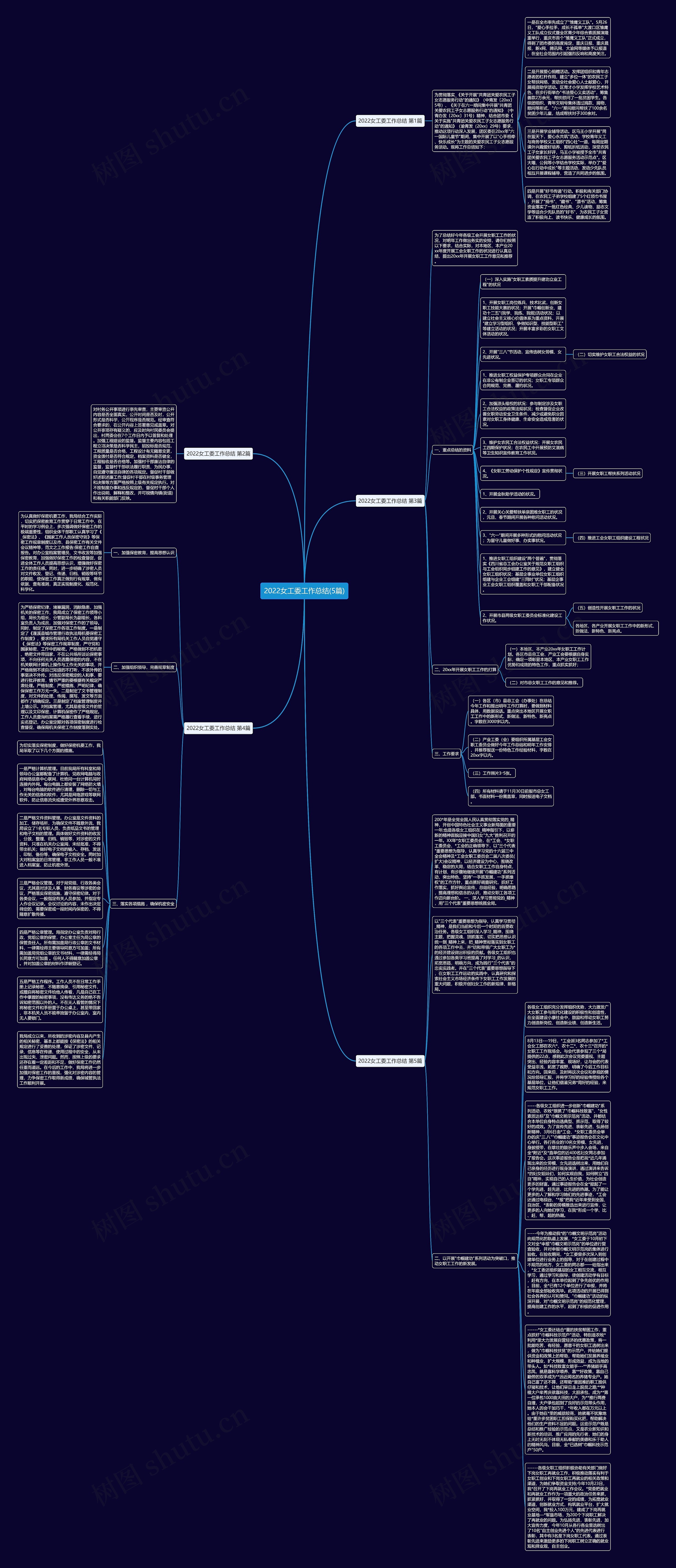 2022女工委工作总结(5篇)思维导图
