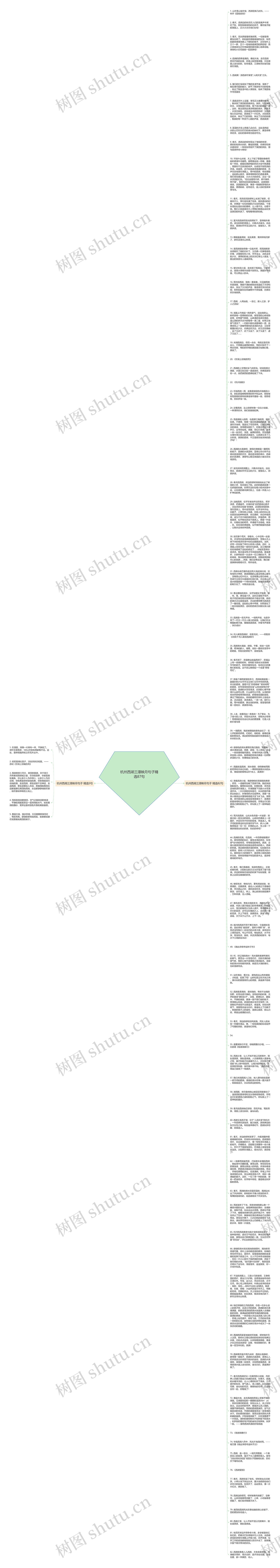 杭州西湖三潭映月句子精选87句思维导图