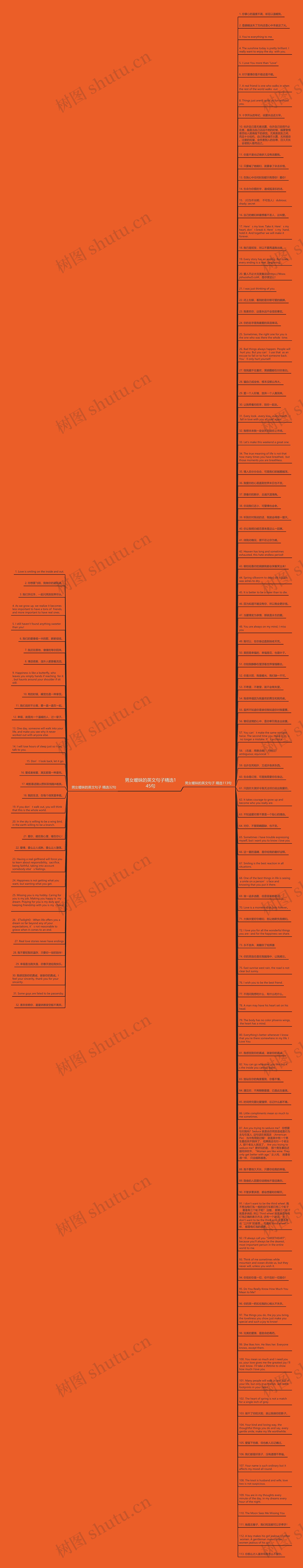 男女暧昧的英文句子精选145句思维导图
