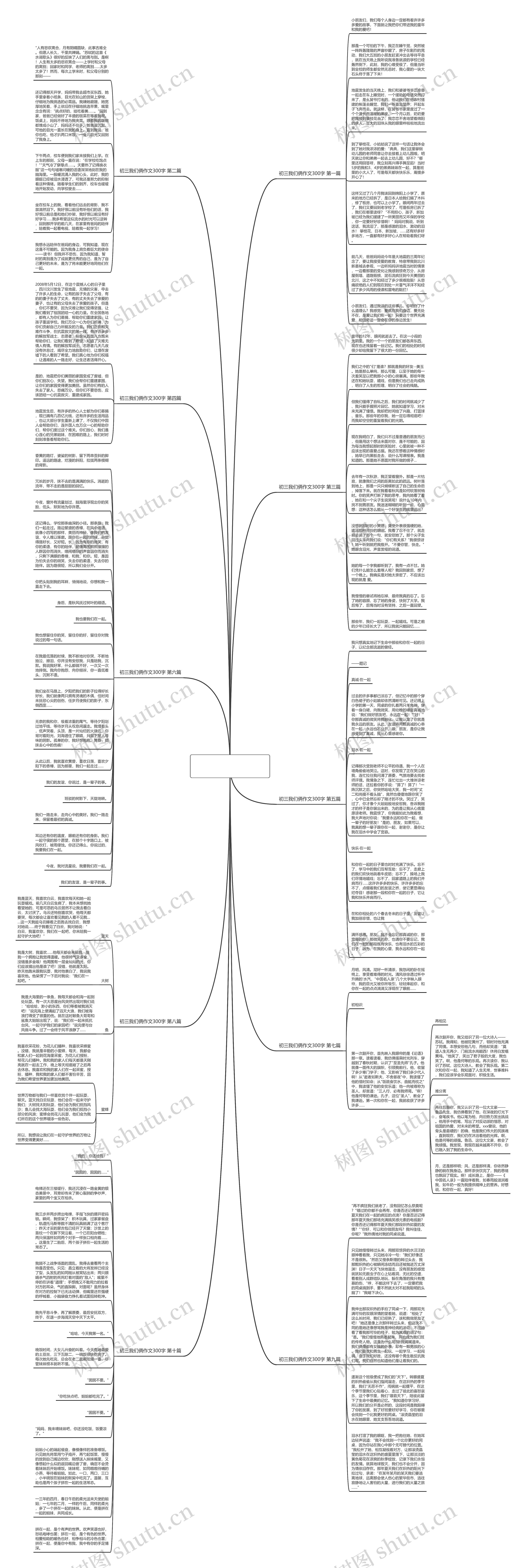 初三我们俩作文300字共10篇思维导图