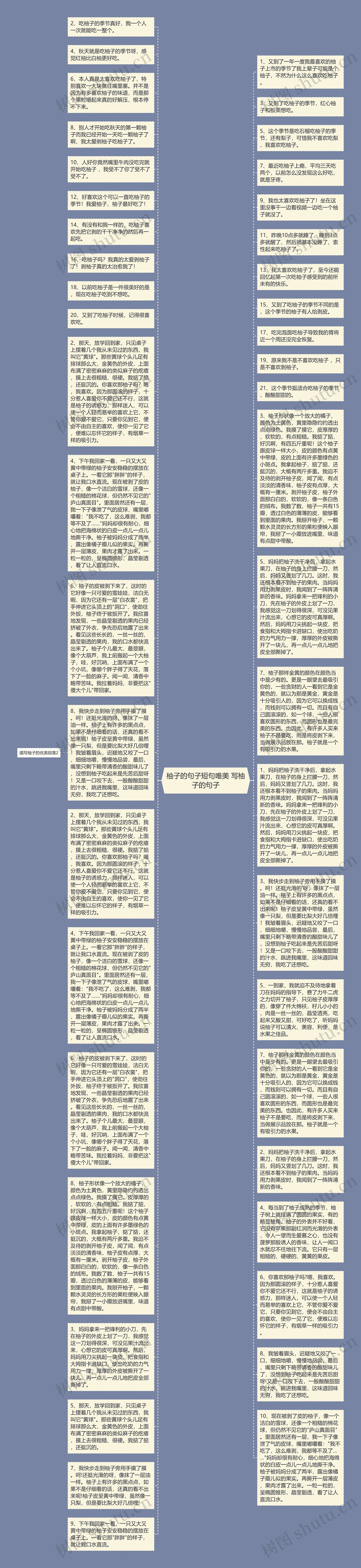 柚子的句子短句唯美 写柚子的句子思维导图