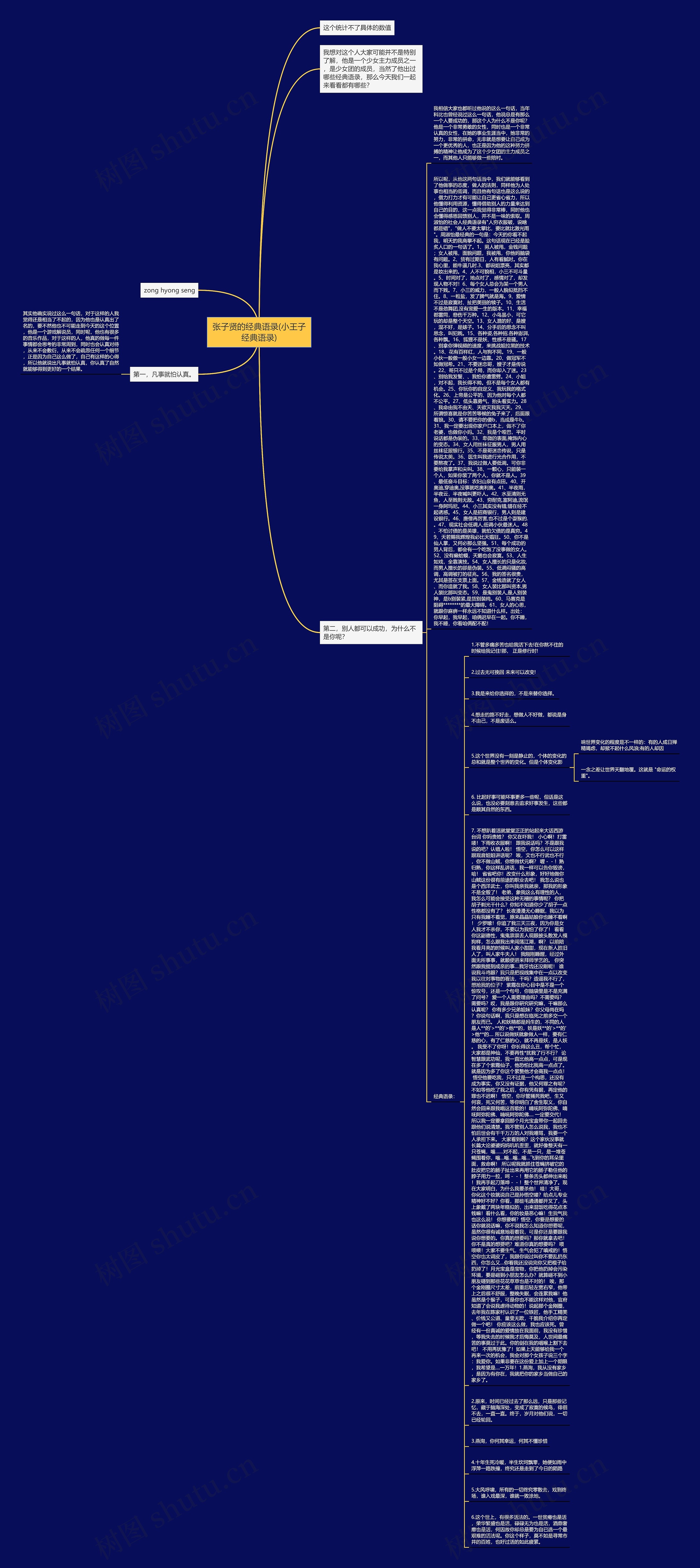 张子贤的经典语录(小王子经典语录)思维导图