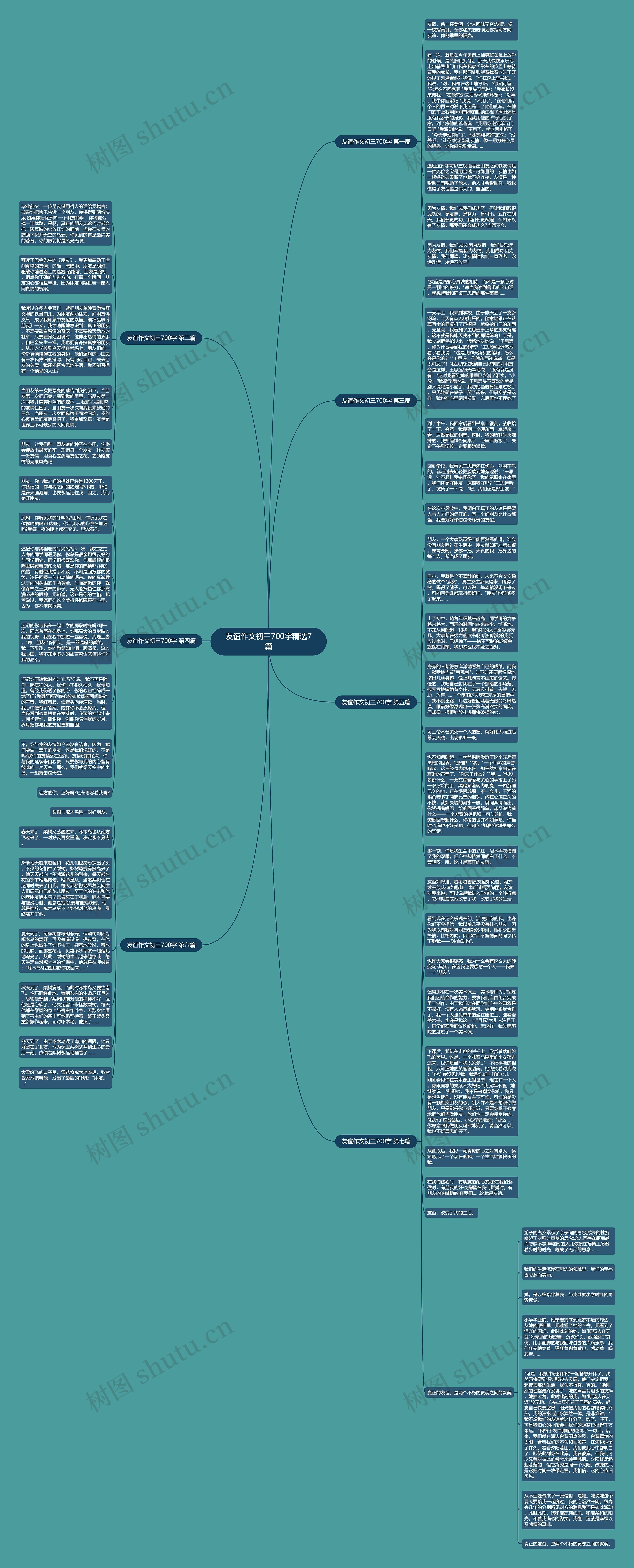 友谊作文初三700字精选7篇思维导图