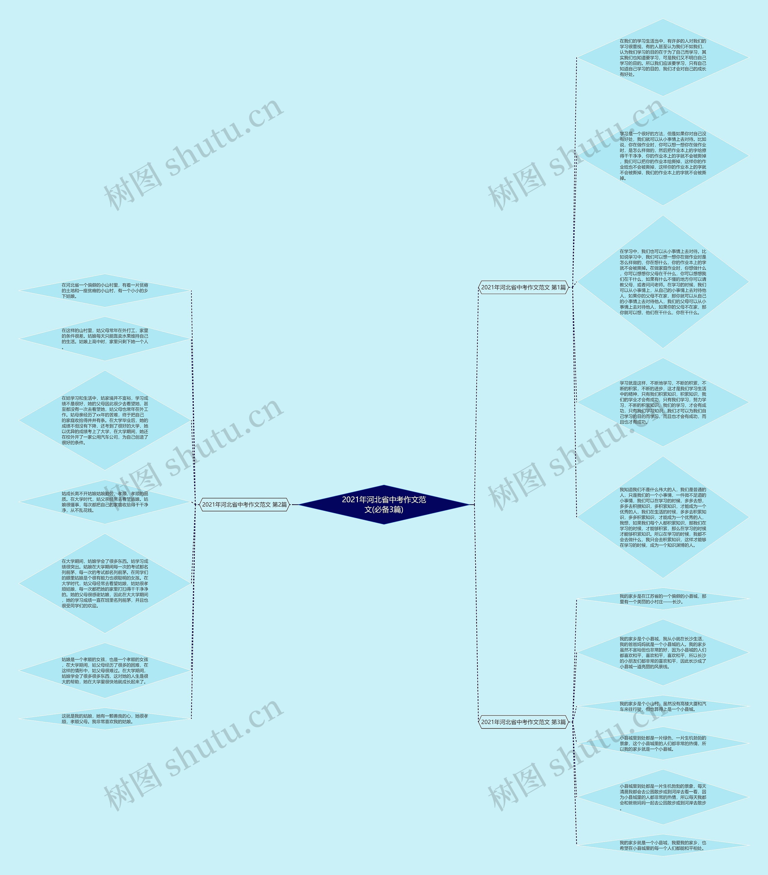 2021年河北省中考作文范文(必备3篇)思维导图