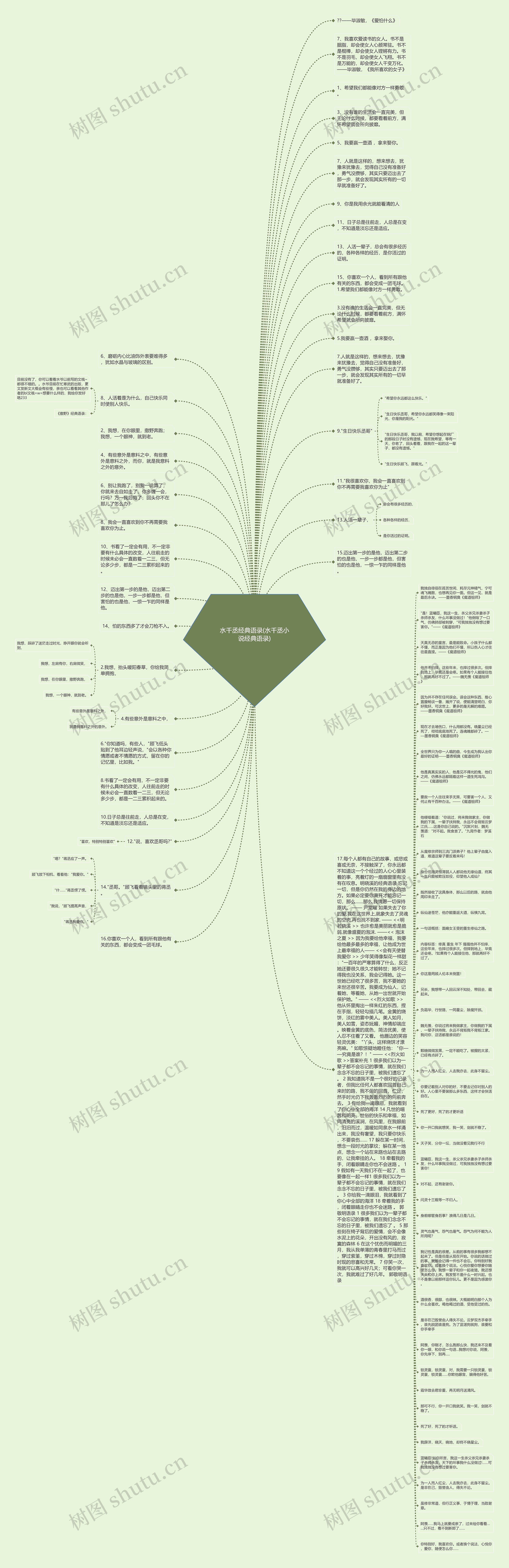 水千丞经典语录(水千丞小说经典语录)思维导图