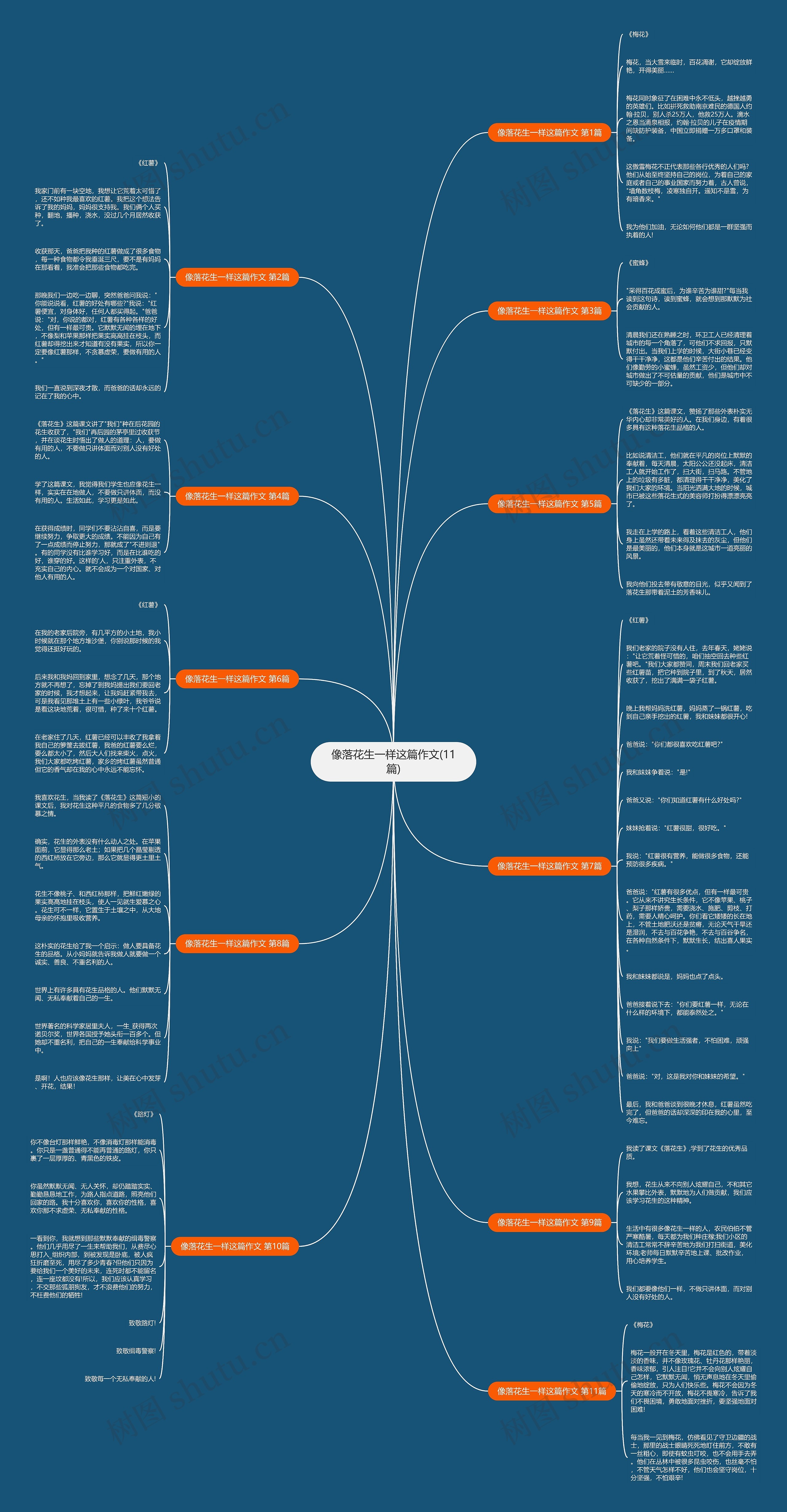像落花生一样这篇作文(11篇)思维导图