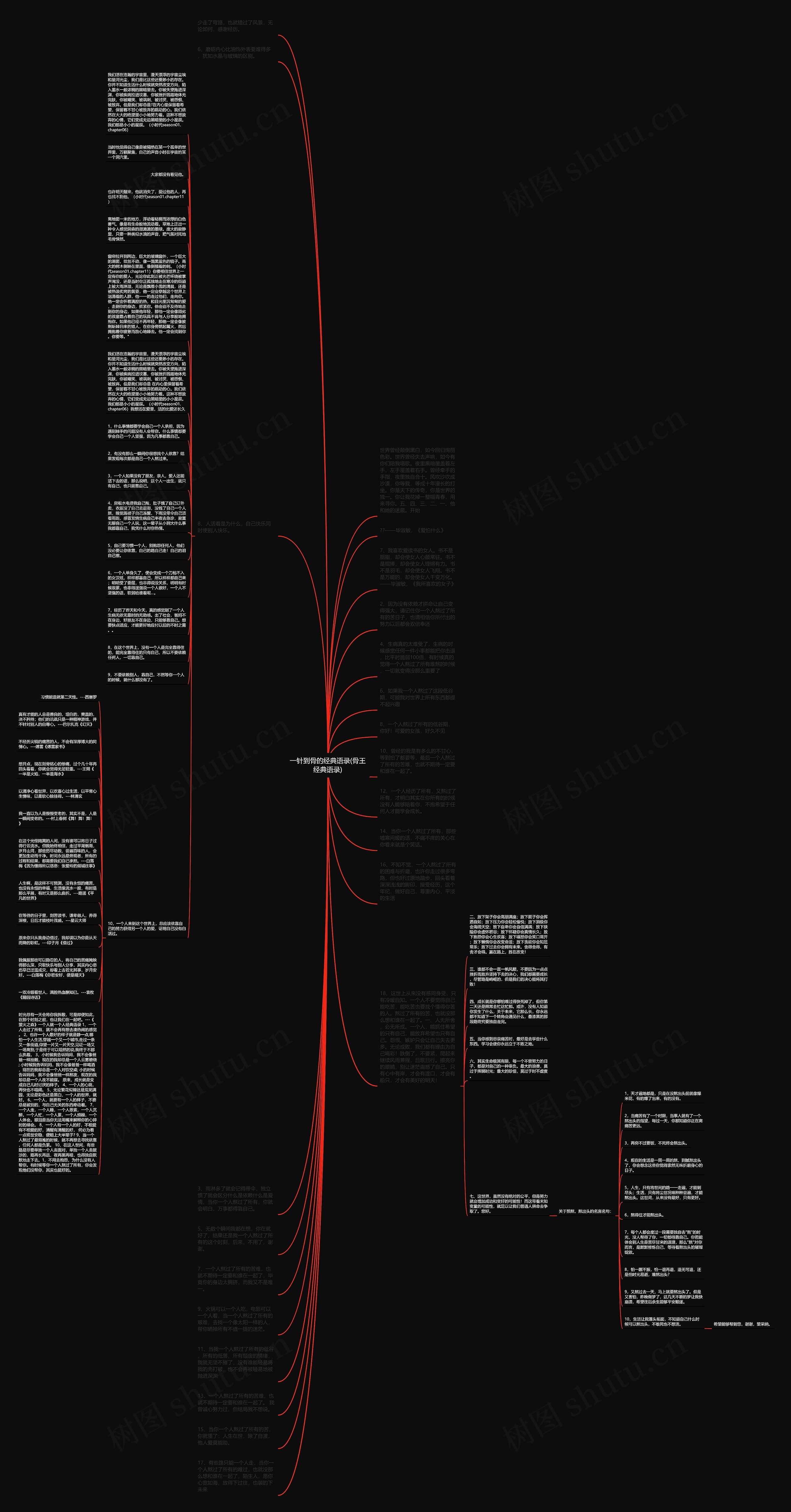 一针到骨的经典语录(骨王经典语录)思维导图高清图 一针到骨的经典语录(骨王经典语录)思维导图