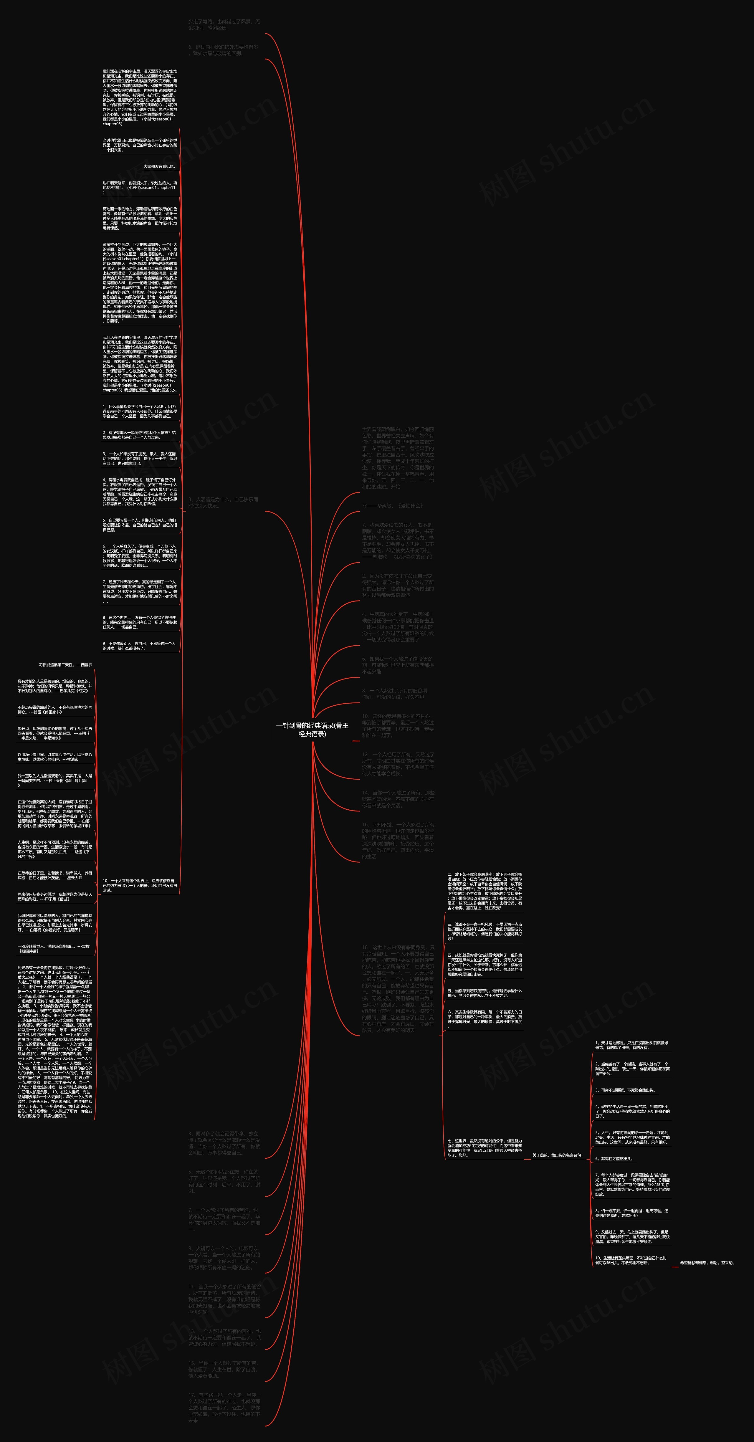 一针到骨的经典语录(骨王经典语录)思维导图