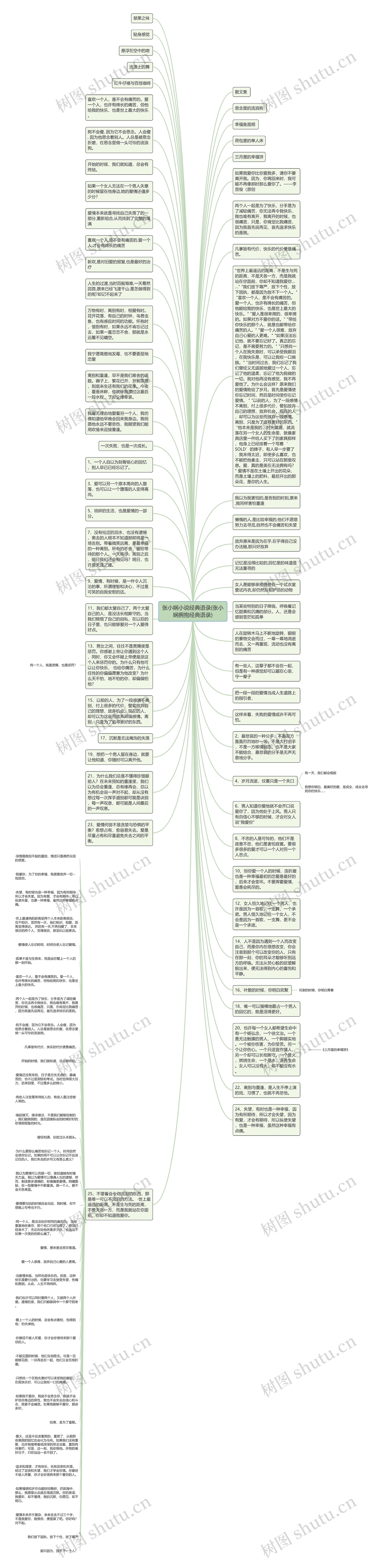 张小娴小说经典语录(张小娴拥抱经典语录)思维导图高清图 张小娴小说经典语录(张小娴拥抱经典语录)思维导图