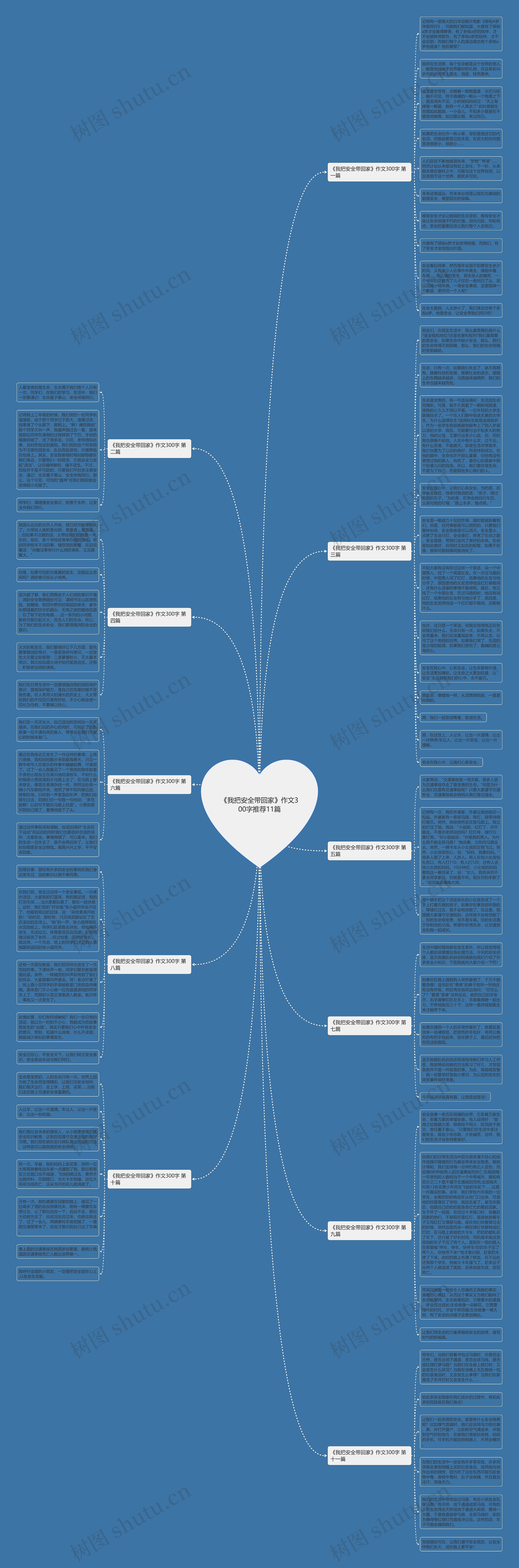 《我把安全带回家》作文300字推荐11篇思维导图