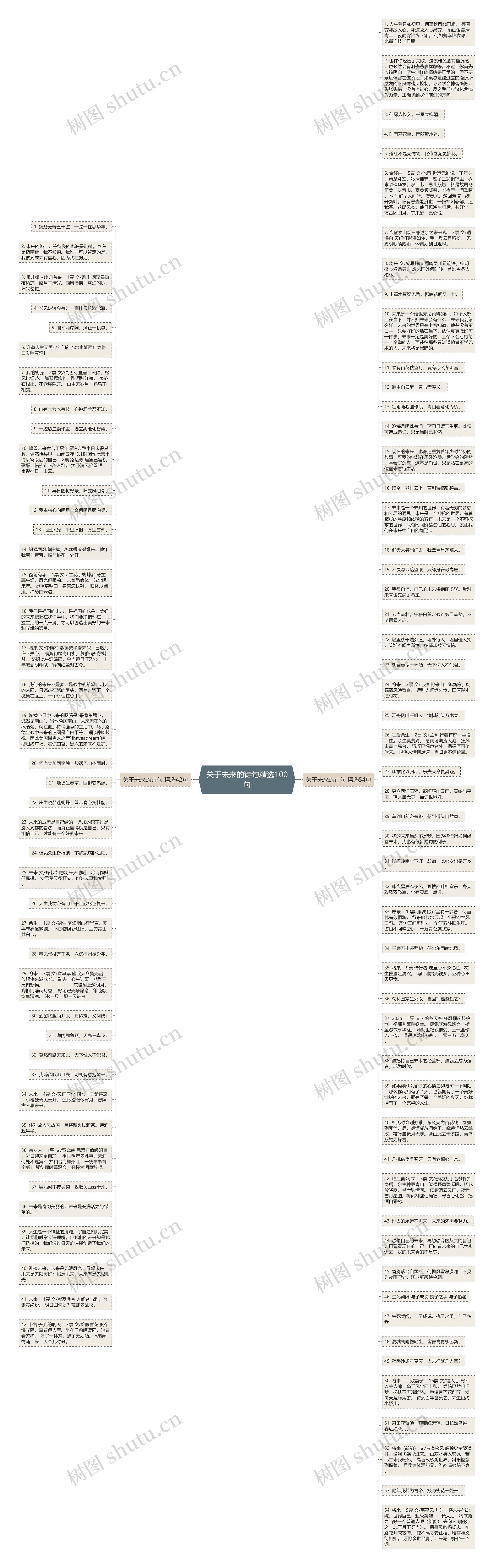 关于未来的诗句精选100句思维导图