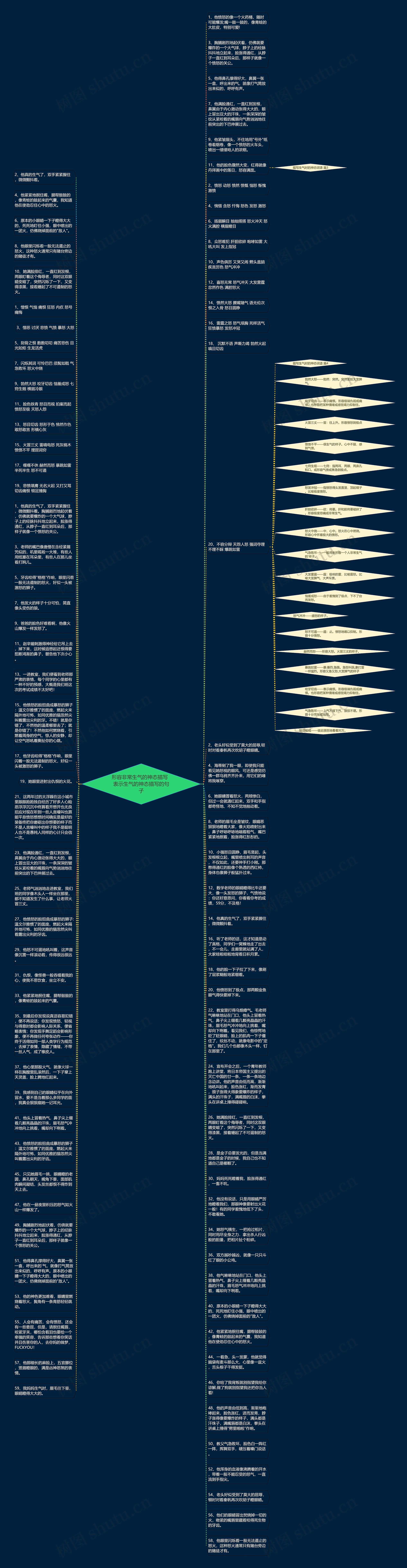 形容非常生气的神态描写  表示生气的神态描写的句子思维导图