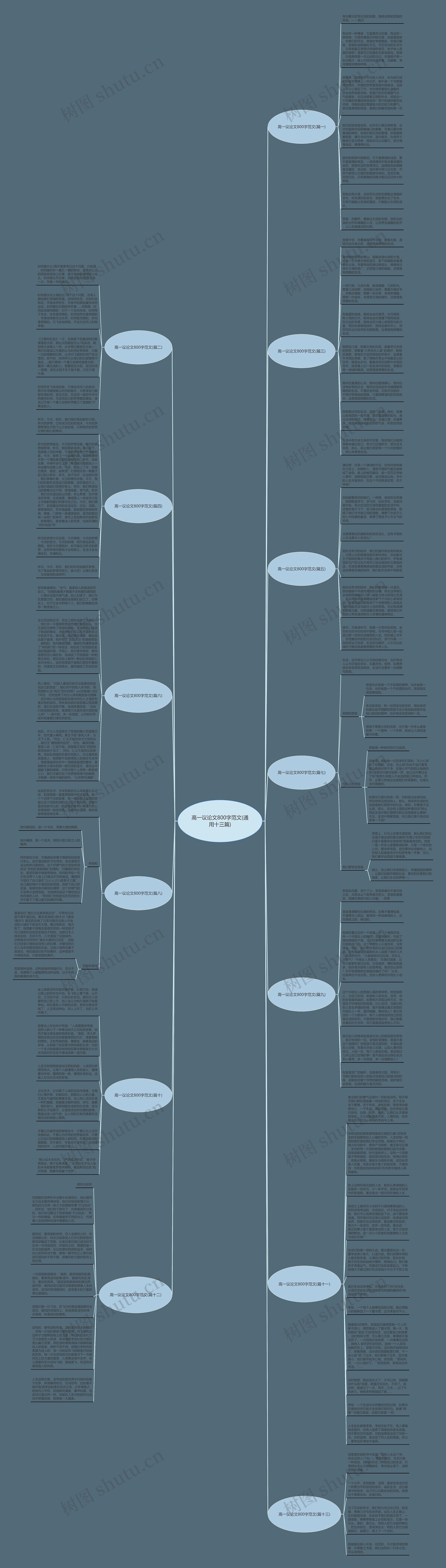 高一议论文800字范文(通用十三篇)思维导图