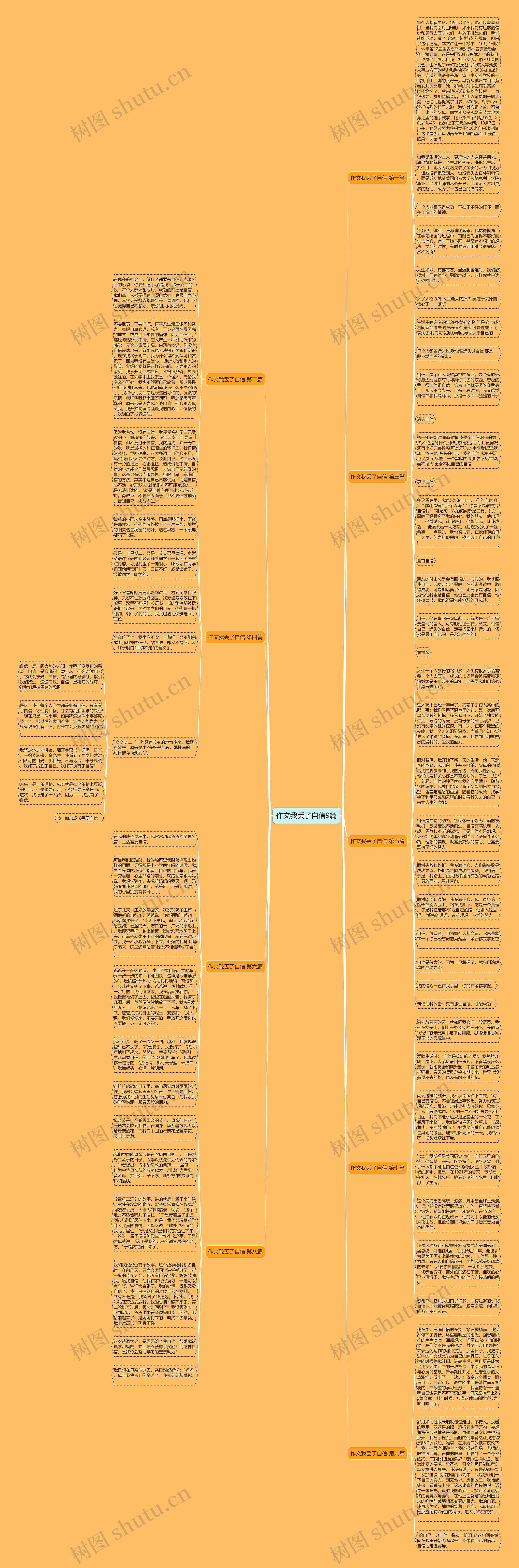 作文我丢了自信9篇思维导图