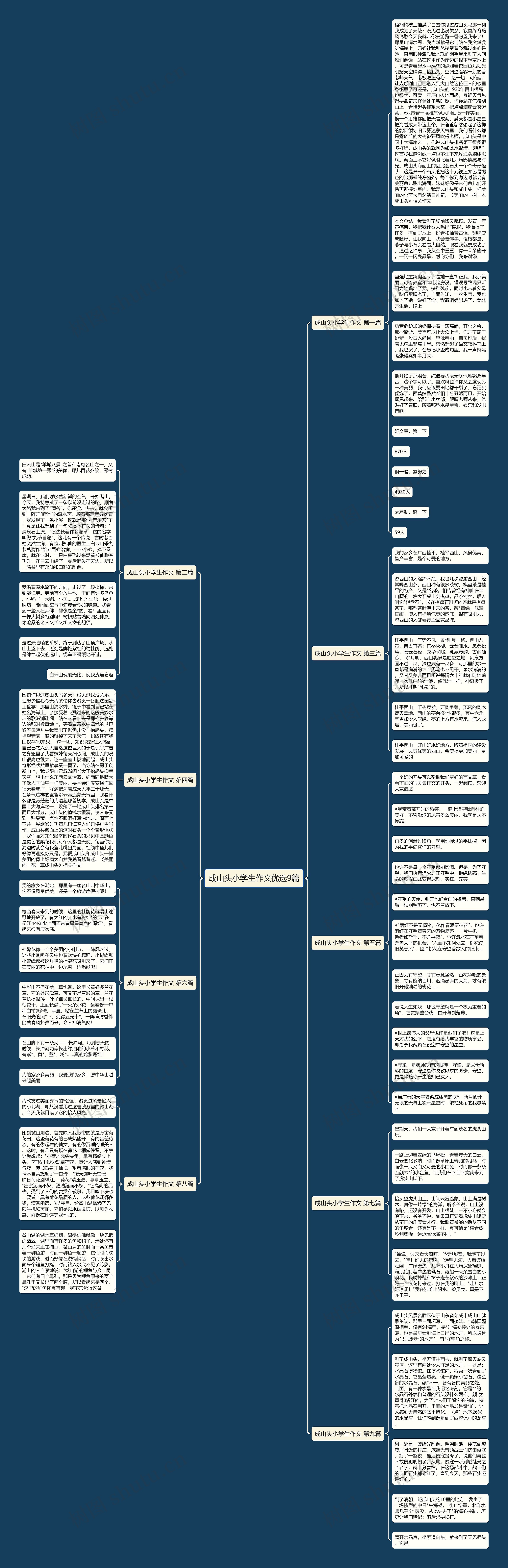 成山头小学生作文优选9篇思维导图