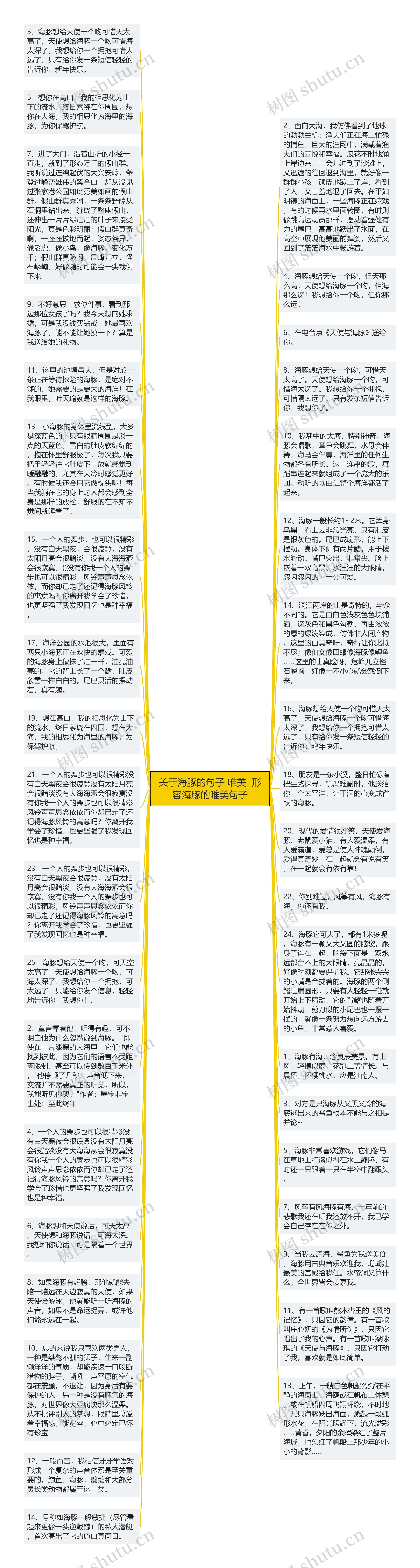 关于海豚的句子 唯美  形容海豚的唯美句子思维导图