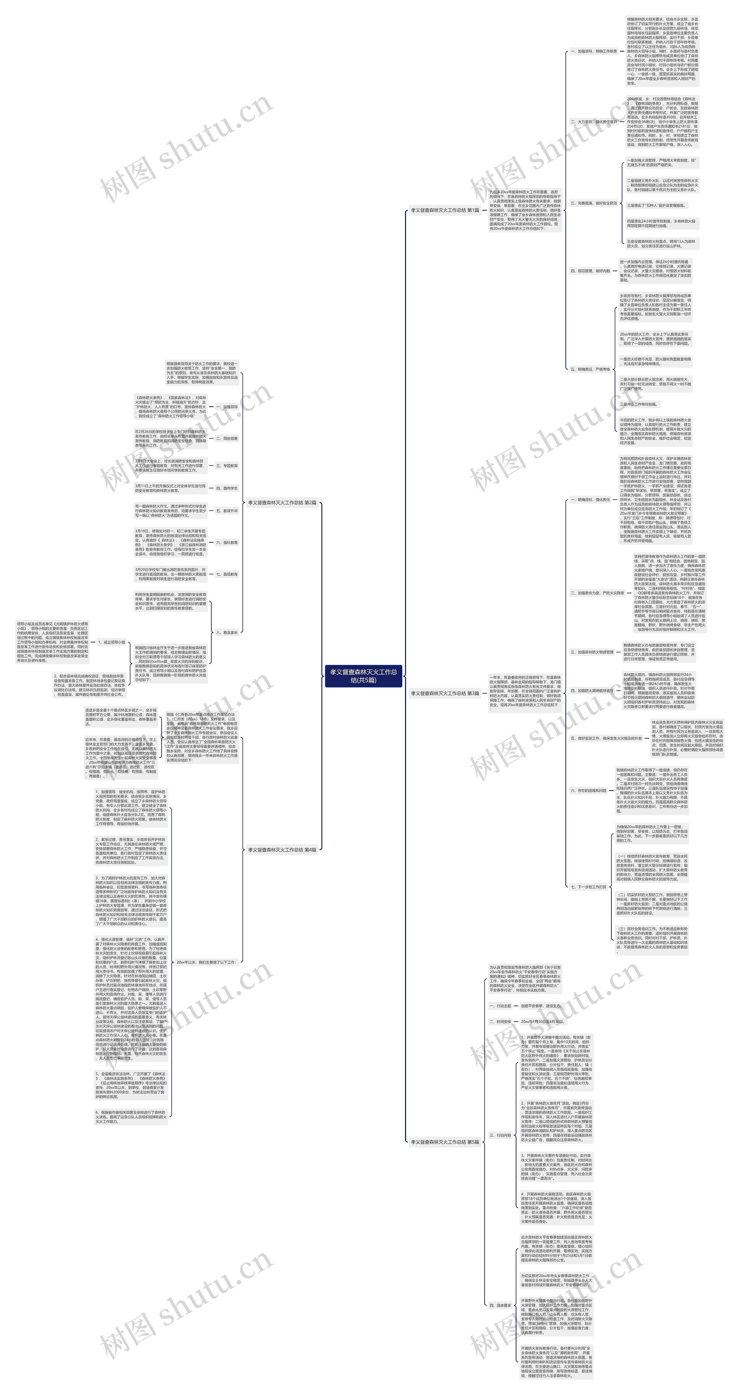 孝义督查森林灭火工作总结(共5篇)思维导图
