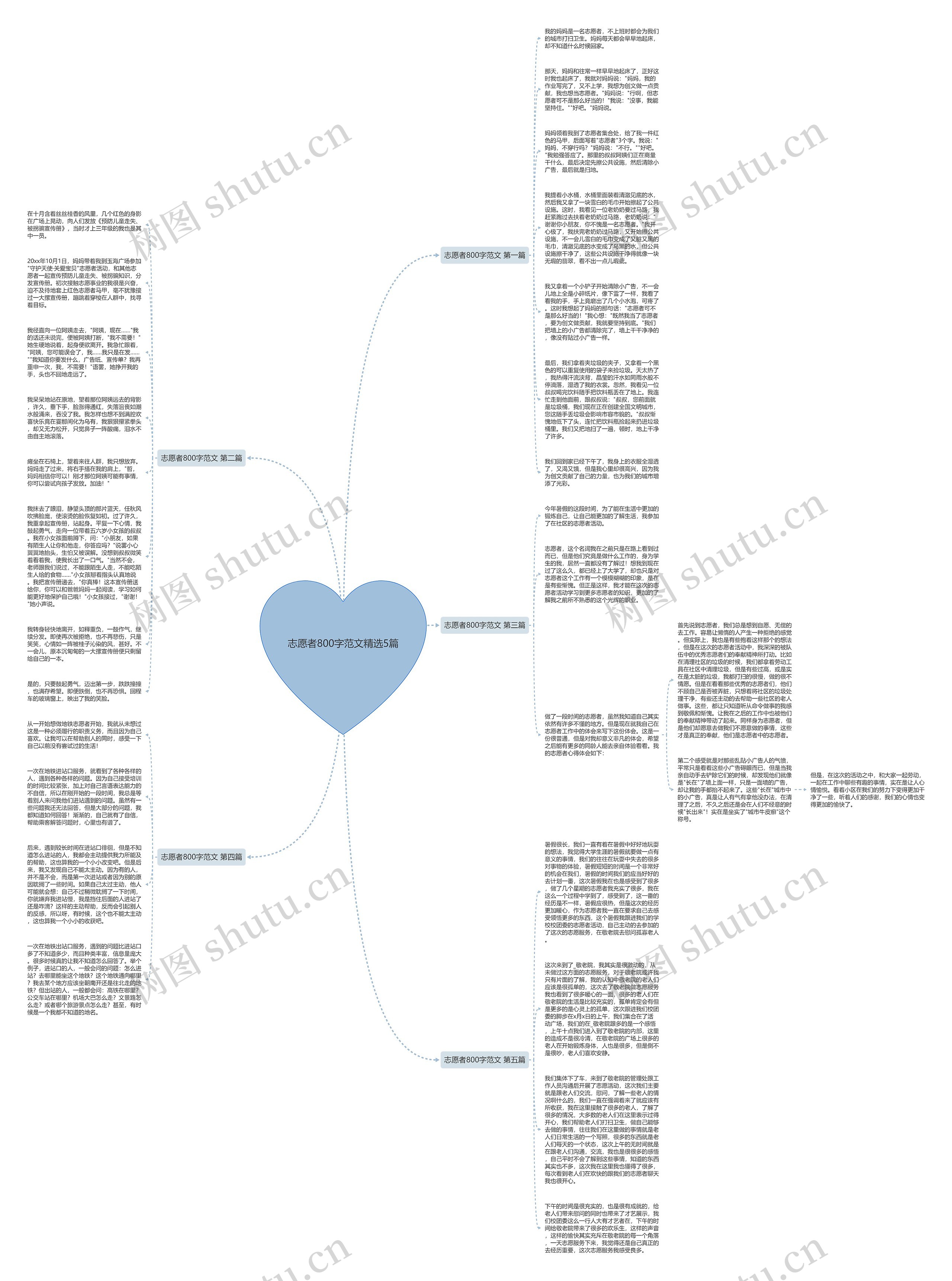 志愿者800字范文精选5篇思维导图