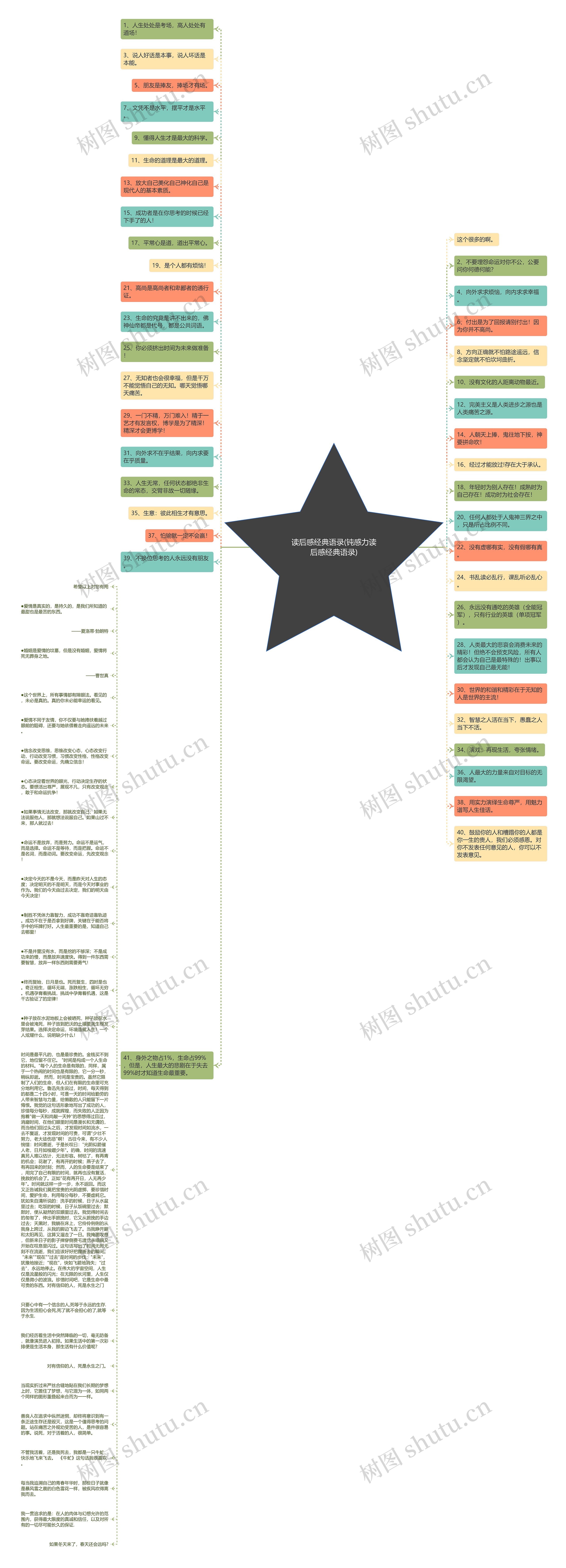 读后感经典语录(钝感力读后感经典语录)思维导图