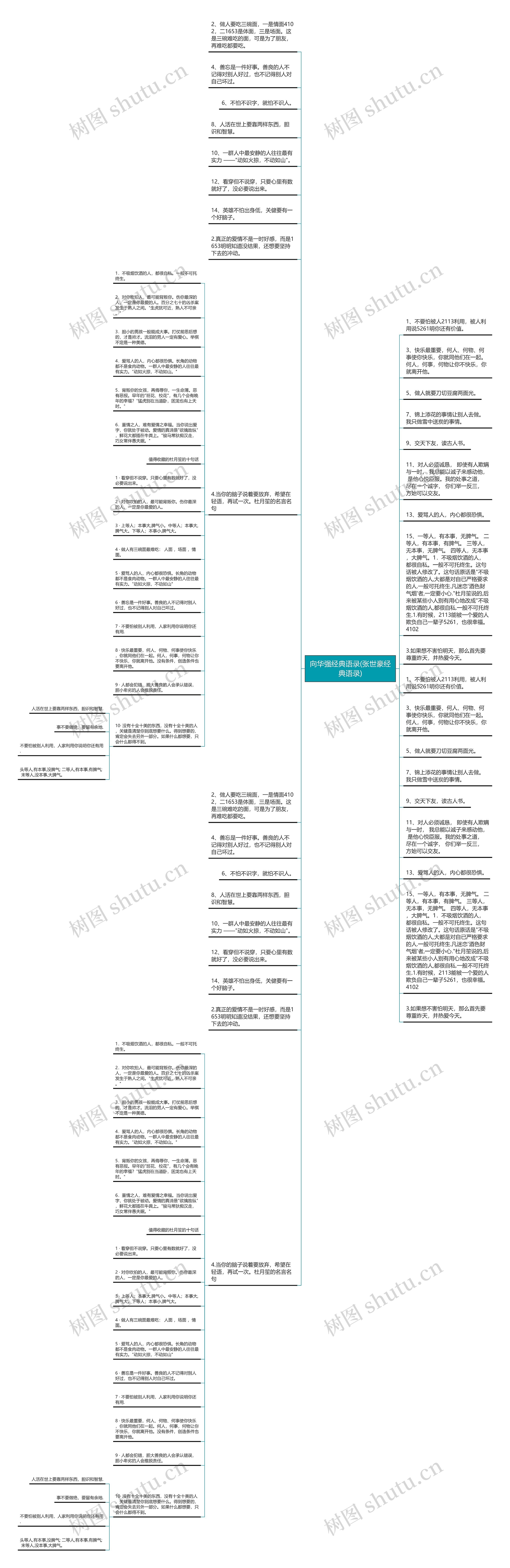 向华强经典语录(张世豪经典语录)思维导图