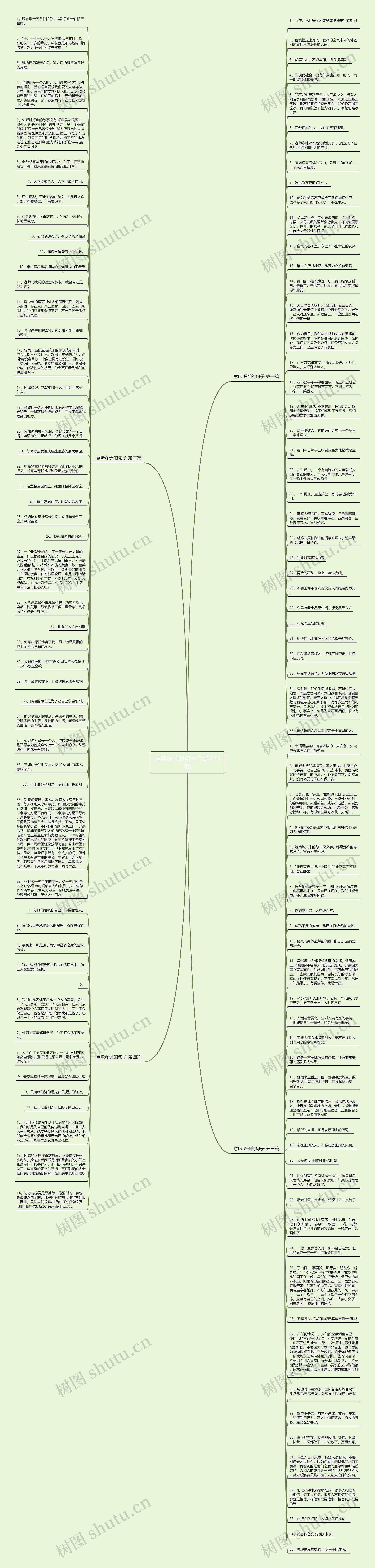 意味深长的句子(优选123句)思维导图