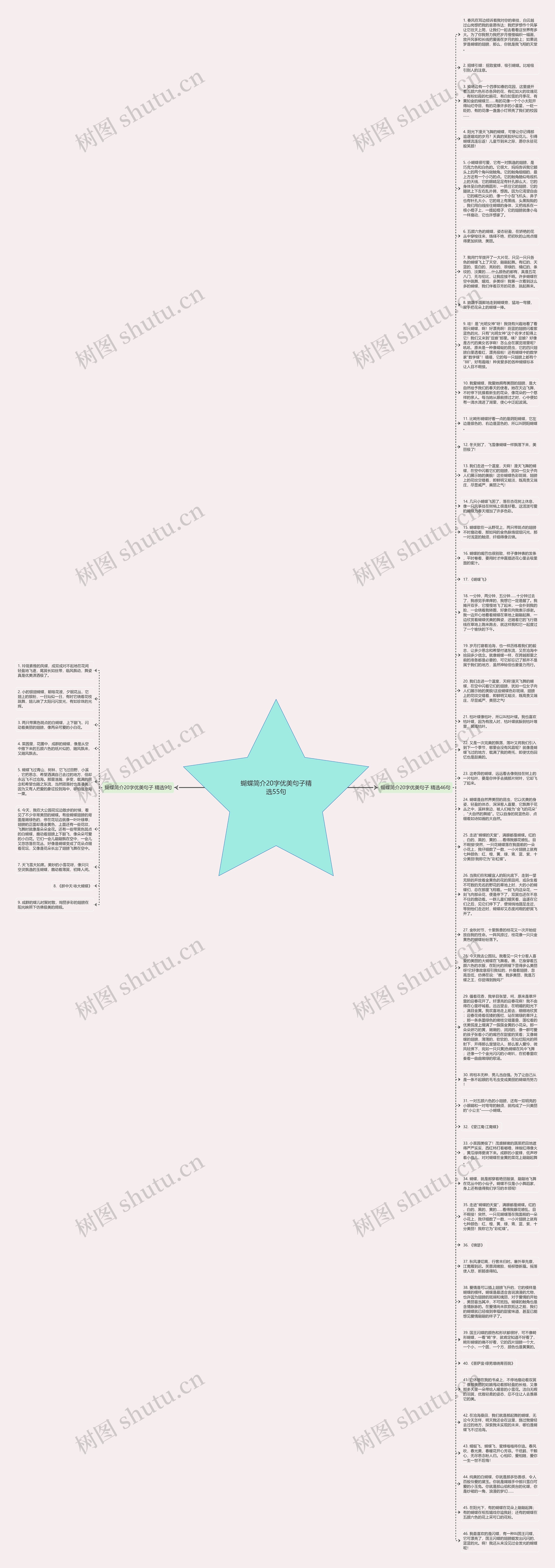 蝴蝶简介20字优美句子精选55句思维导图