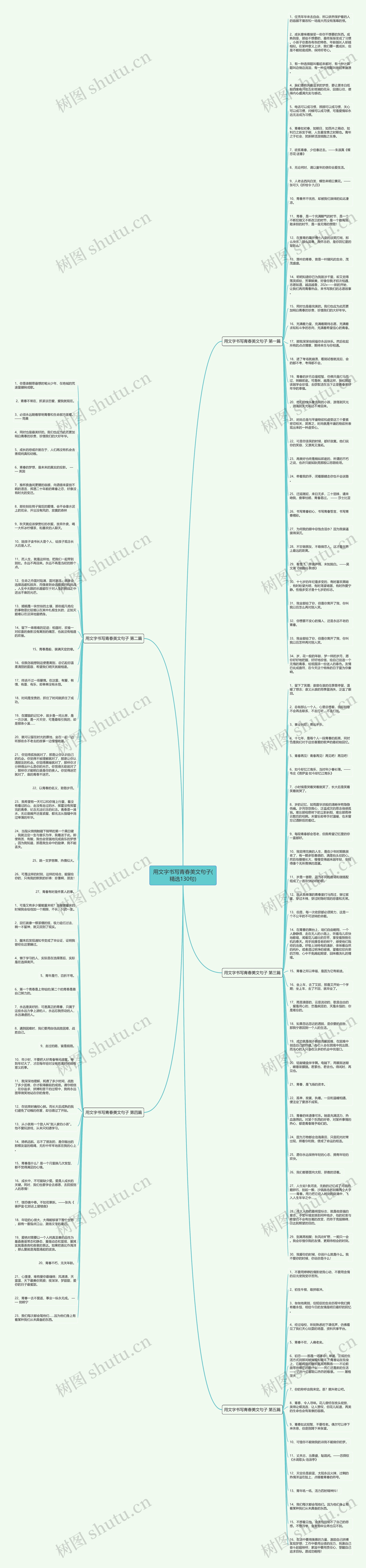 用文字书写青春美文句子(精选130句)思维导图