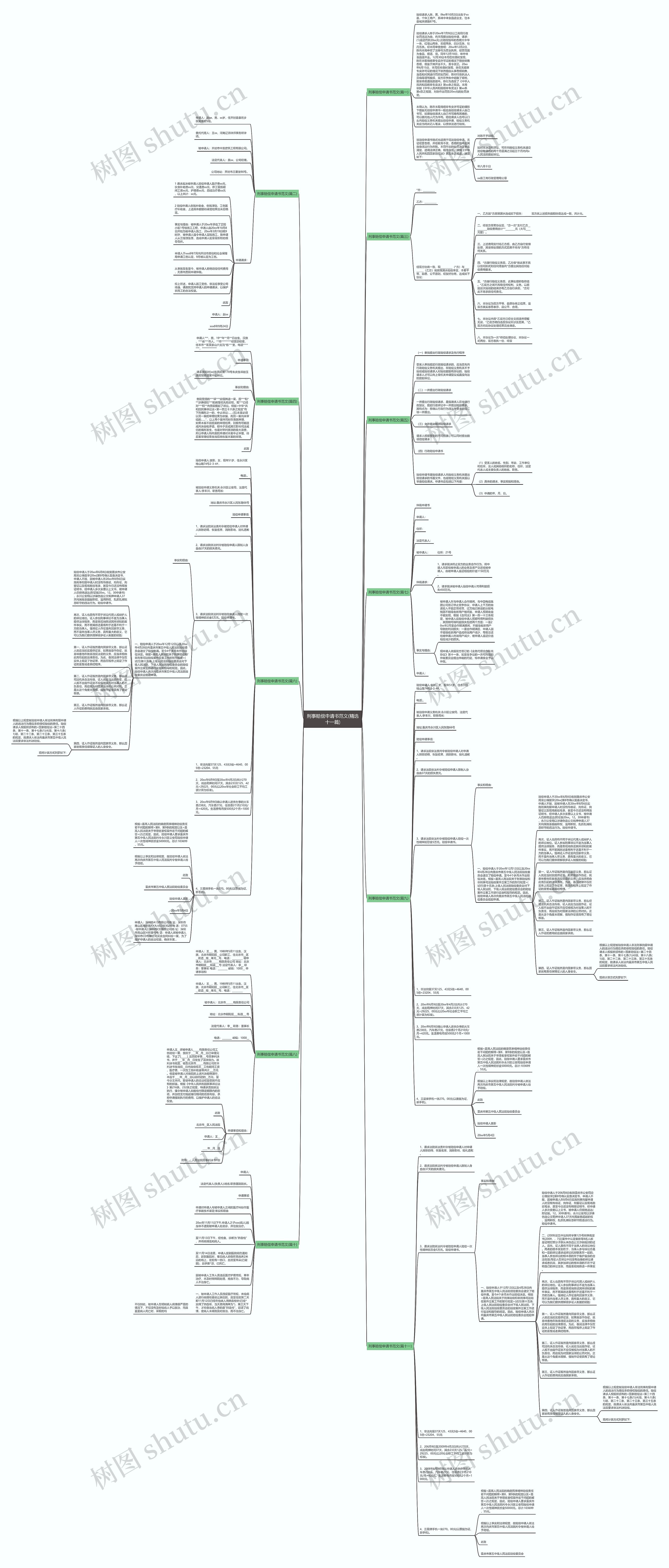 刑事赔偿申请书范文(精选十一篇)思维导图