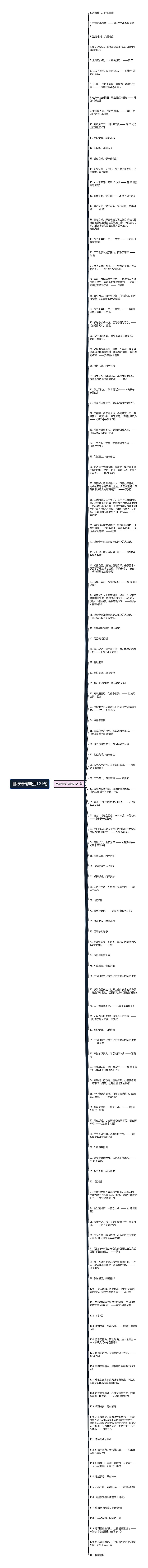 目标诗句精选121句思维导图