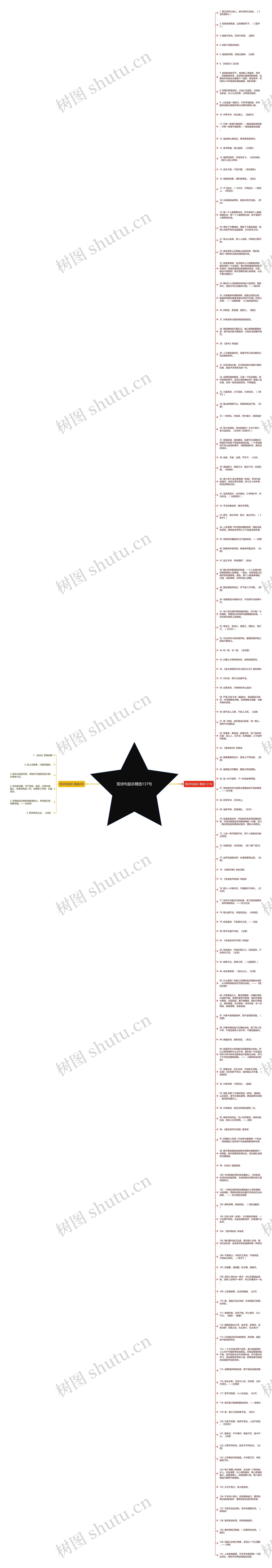 短诗句励志精选137句思维导图