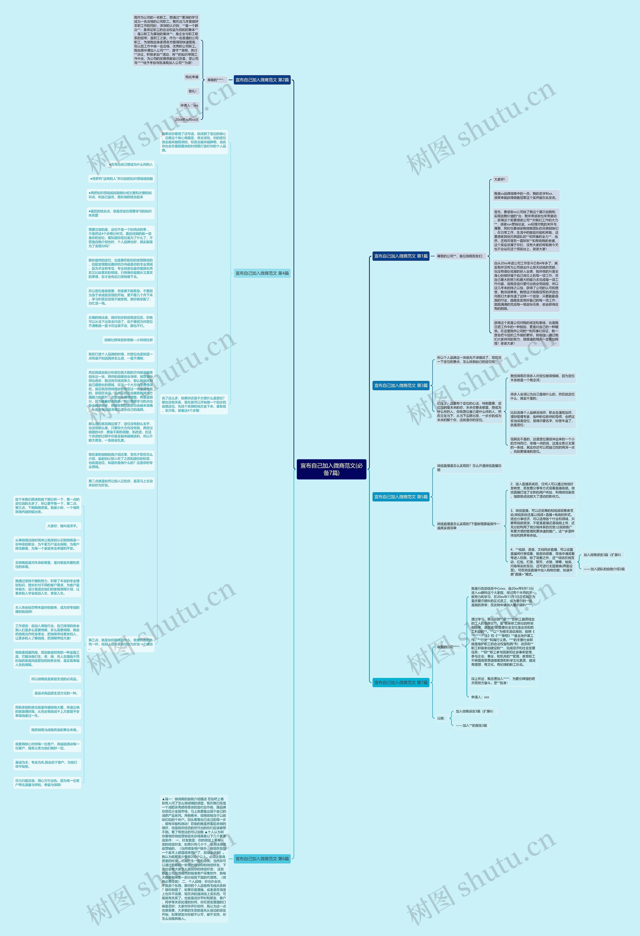宣布自己加入微商范文(必备7篇)思维导图