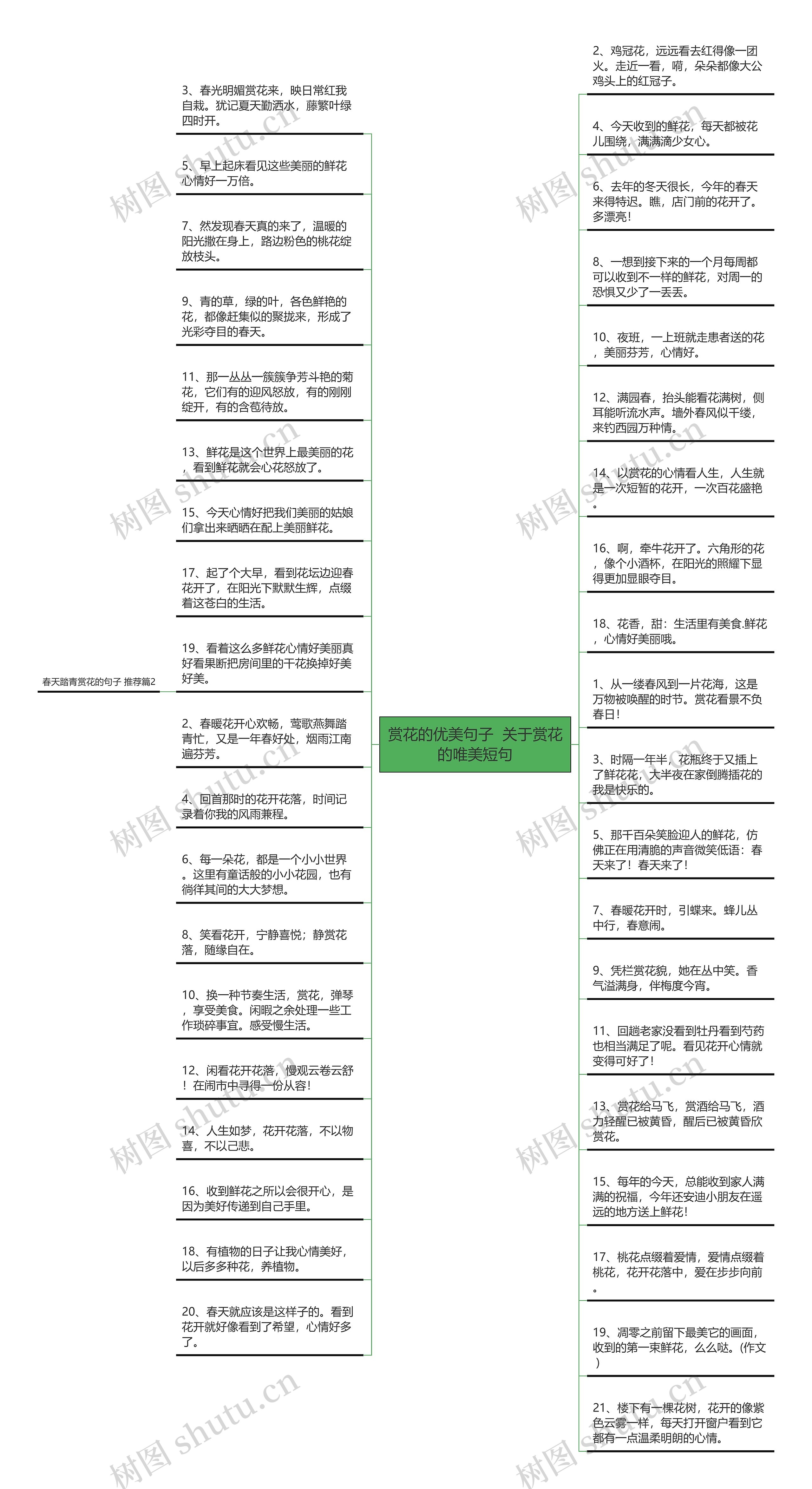 赏花的优美句子  关于赏花的唯美短句思维导图