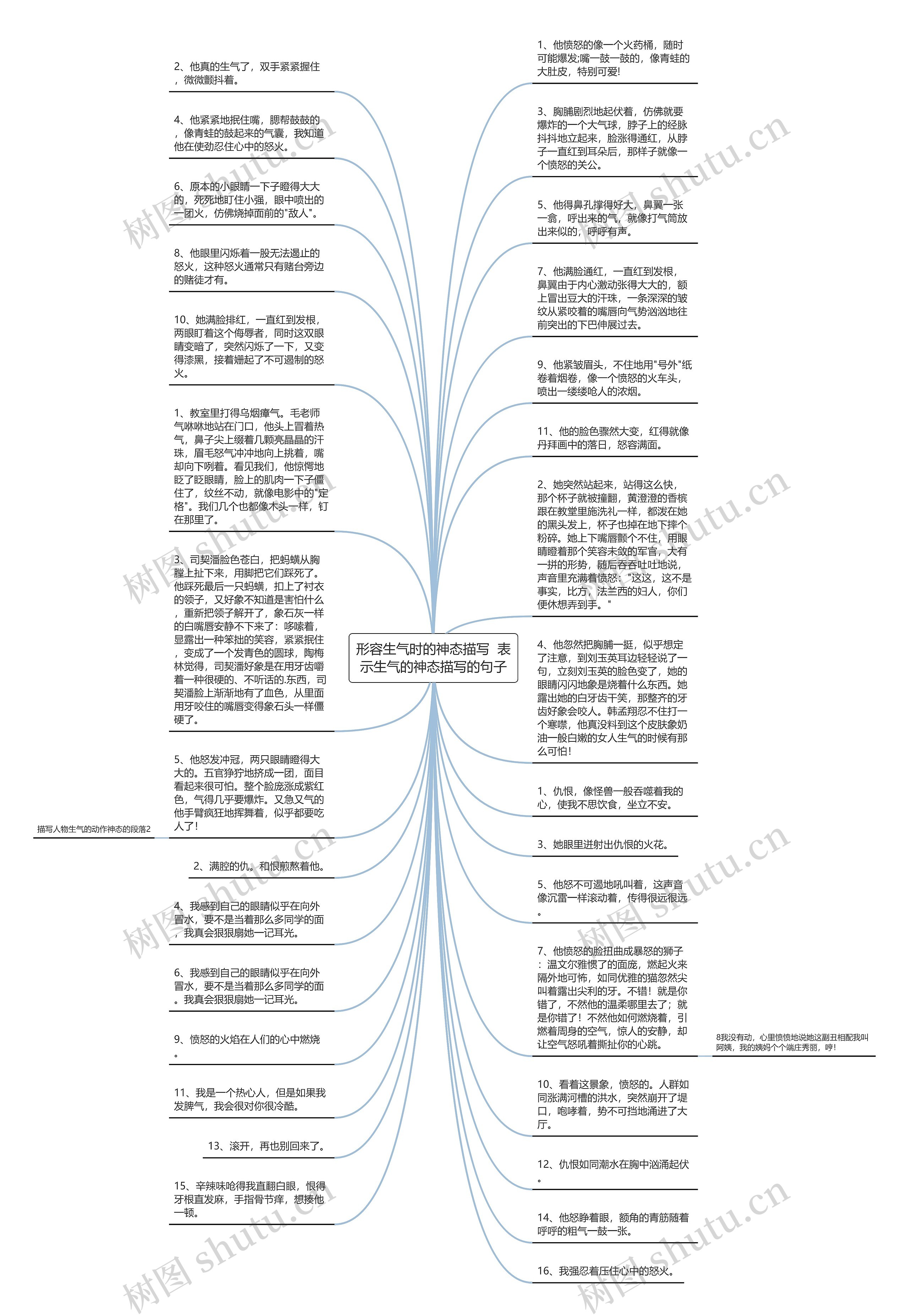 形容生气时的神态描写  表示生气的神态描写的句子思维导图