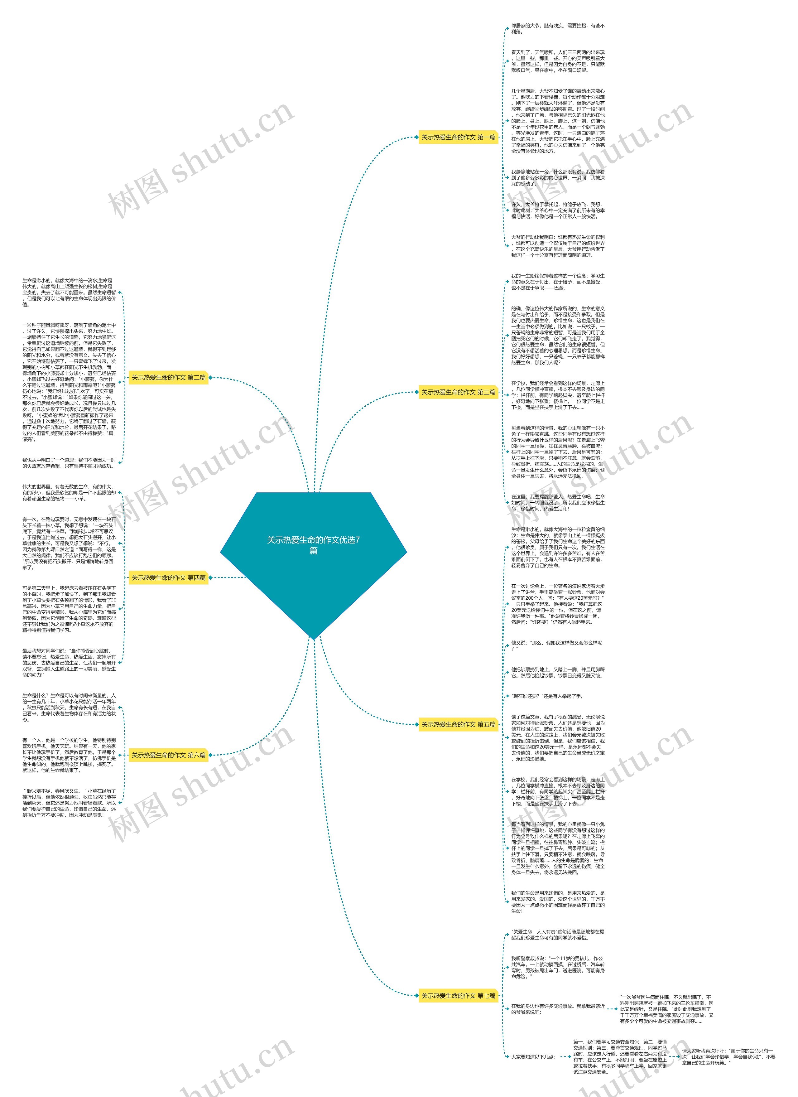 关示热爱生命的作文优选7篇思维导图