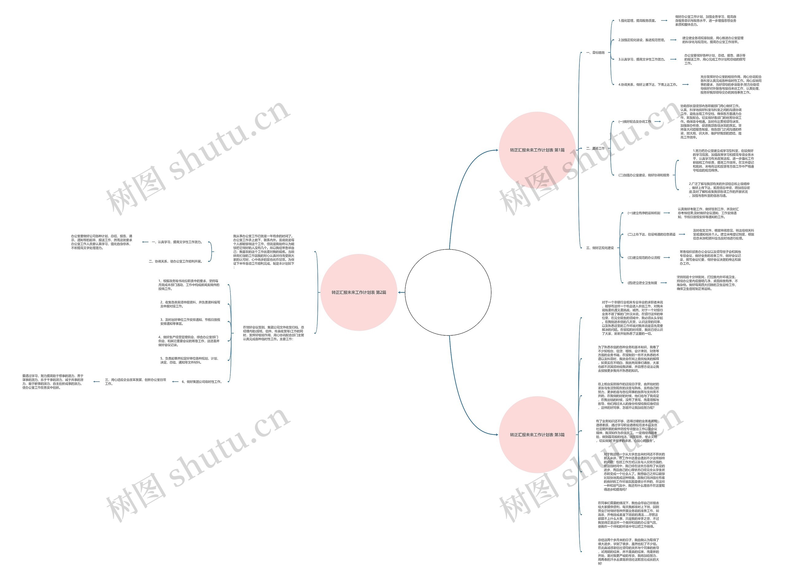 转正汇报未来工作计划表(合集3篇)思维导图