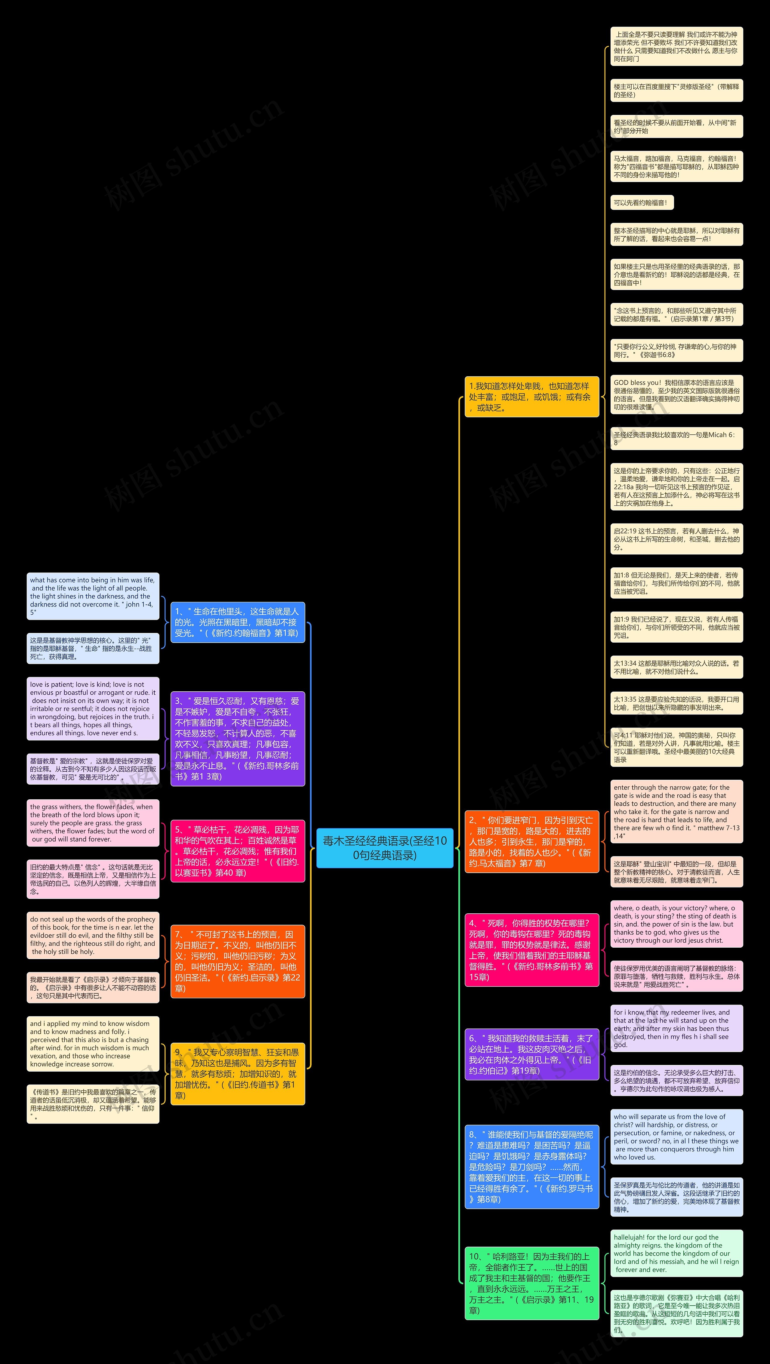 毒木圣经经典语录(圣经100句经典语录)思维导图